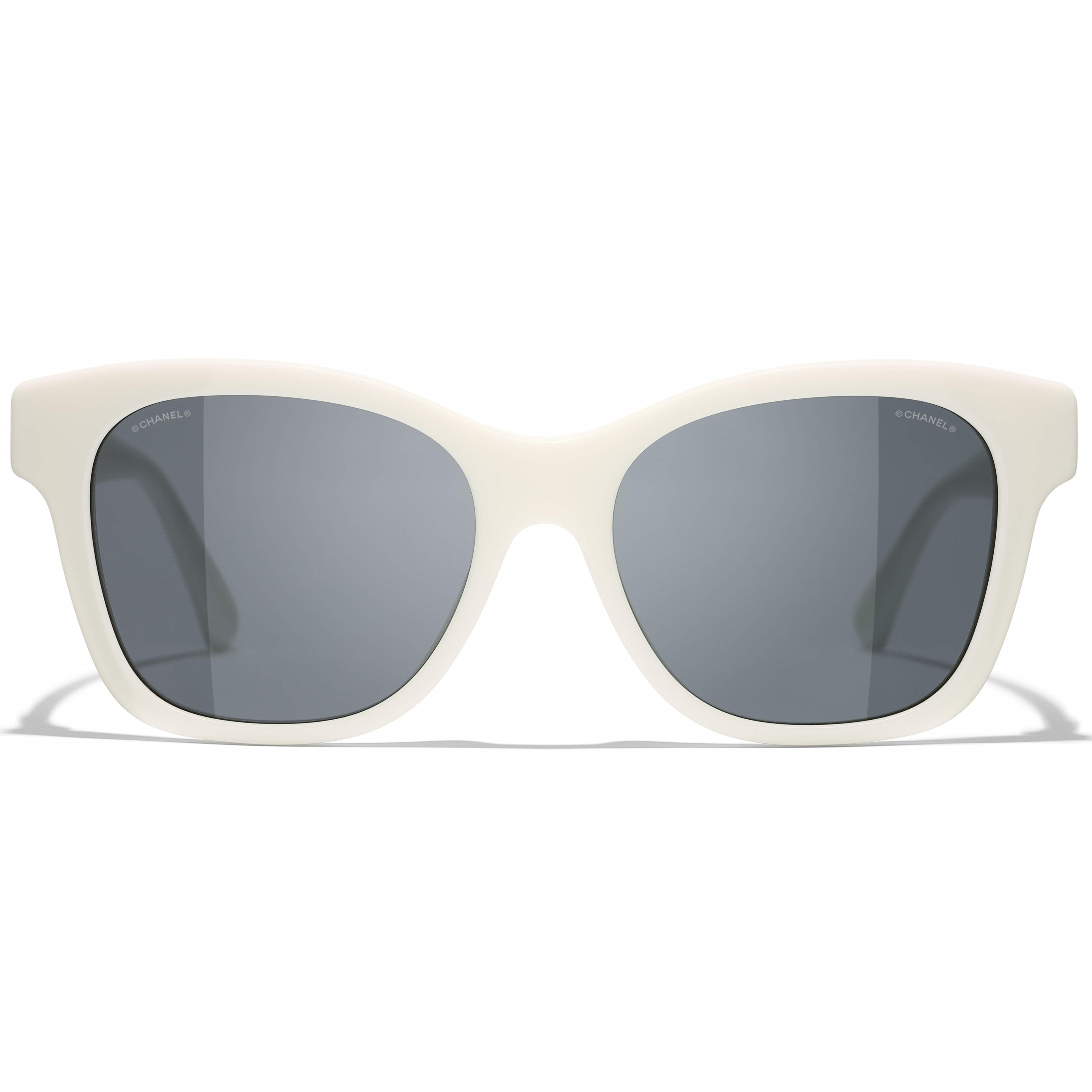 KÍNH MÁT THỜI TRANG CHANEL RECTANGULAR SUNGLASSES WHITE ACETATE FRAME CH5482 4