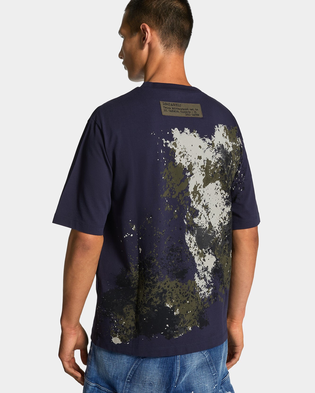 Áo thun nam cổ tròn Dsquared2 Loose Fit Camo T-shirt 4
