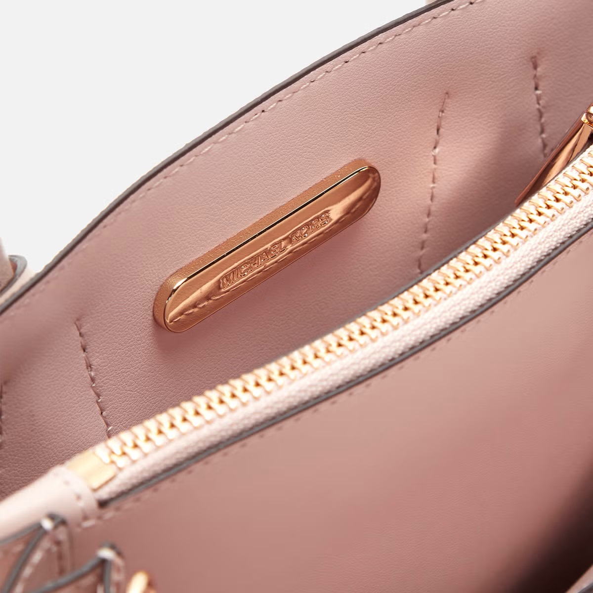 Túi xách MK Michael Kors Mercer Medium Monogram Tote Dark Brown Nude Pink 6