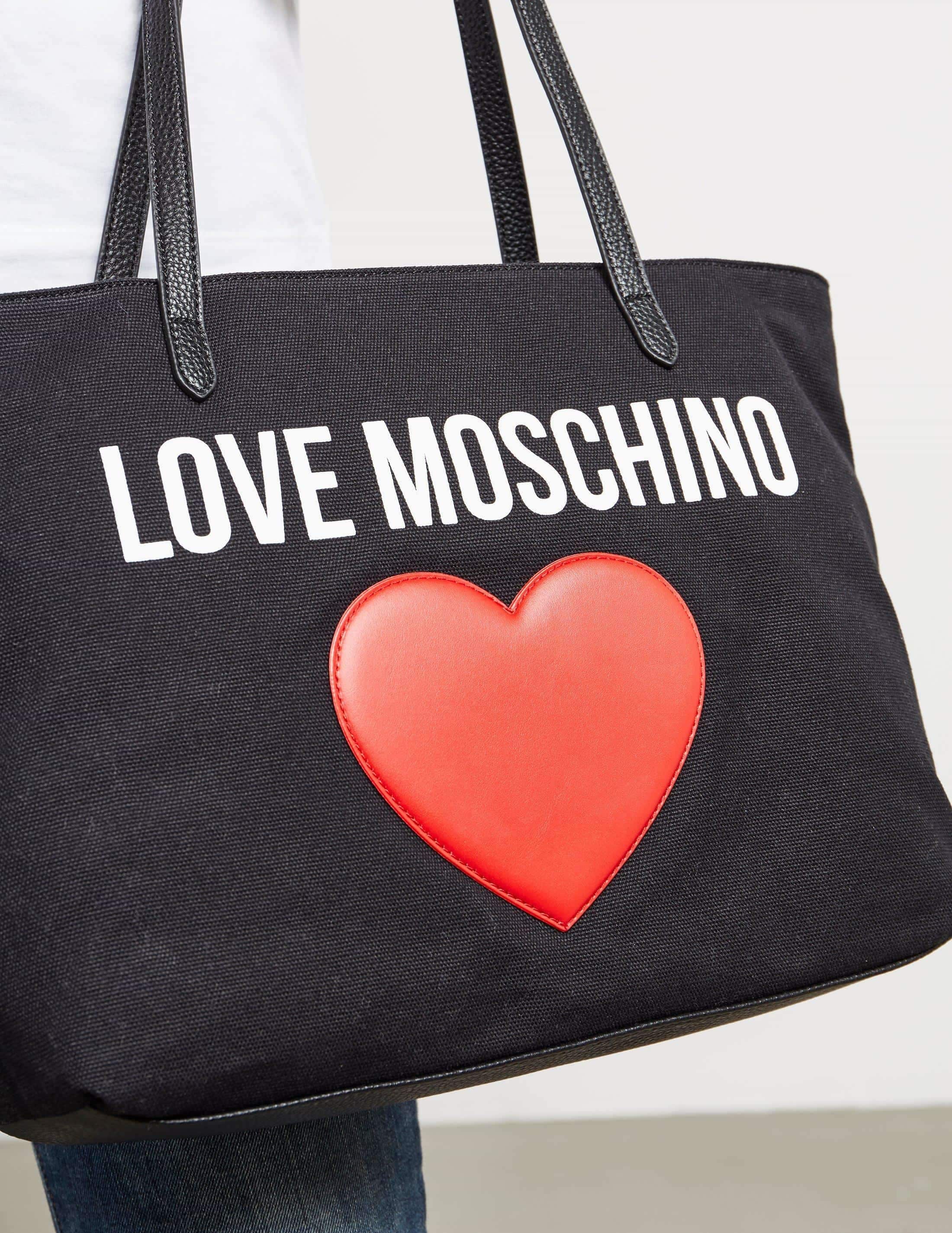 TÚI TOTE NỮ LOVE MOSCHINO CANVAS LOGO SHOPPER BAG 3