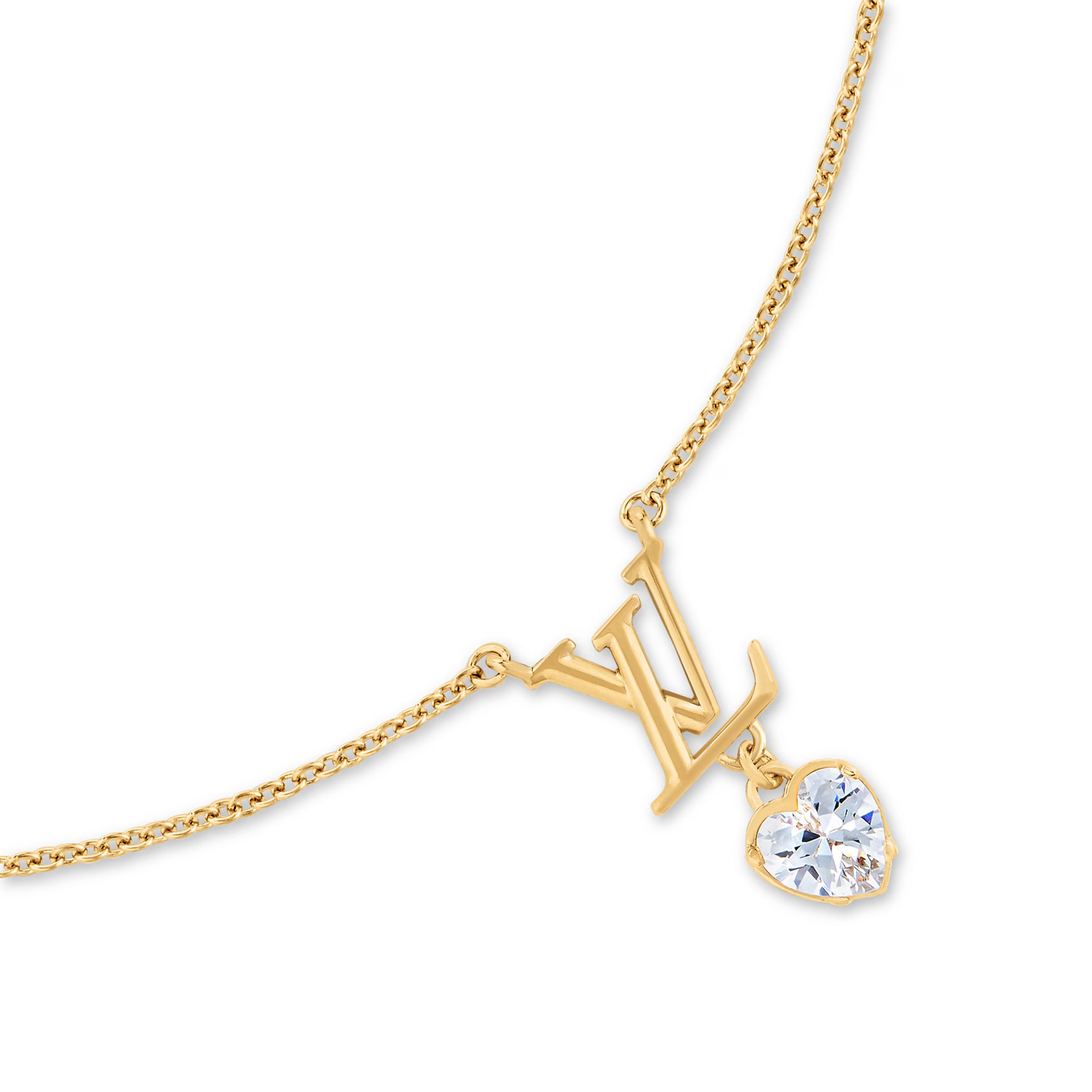 Dây chuyền nữ LV Iconic Heart Necklace LV Initials and Heart Pendant 1