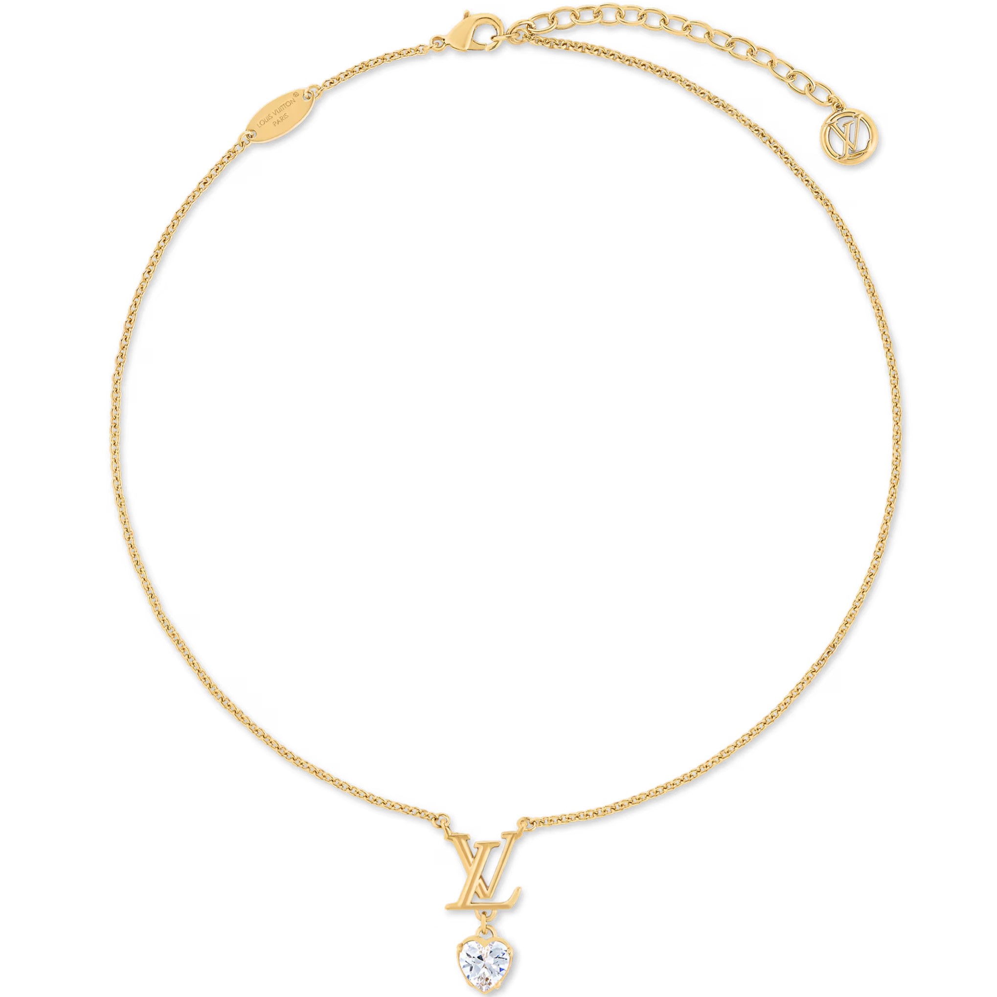 Dây chuyền nữ LV Iconic Heart Necklace LV Initials and Heart Pendant 5