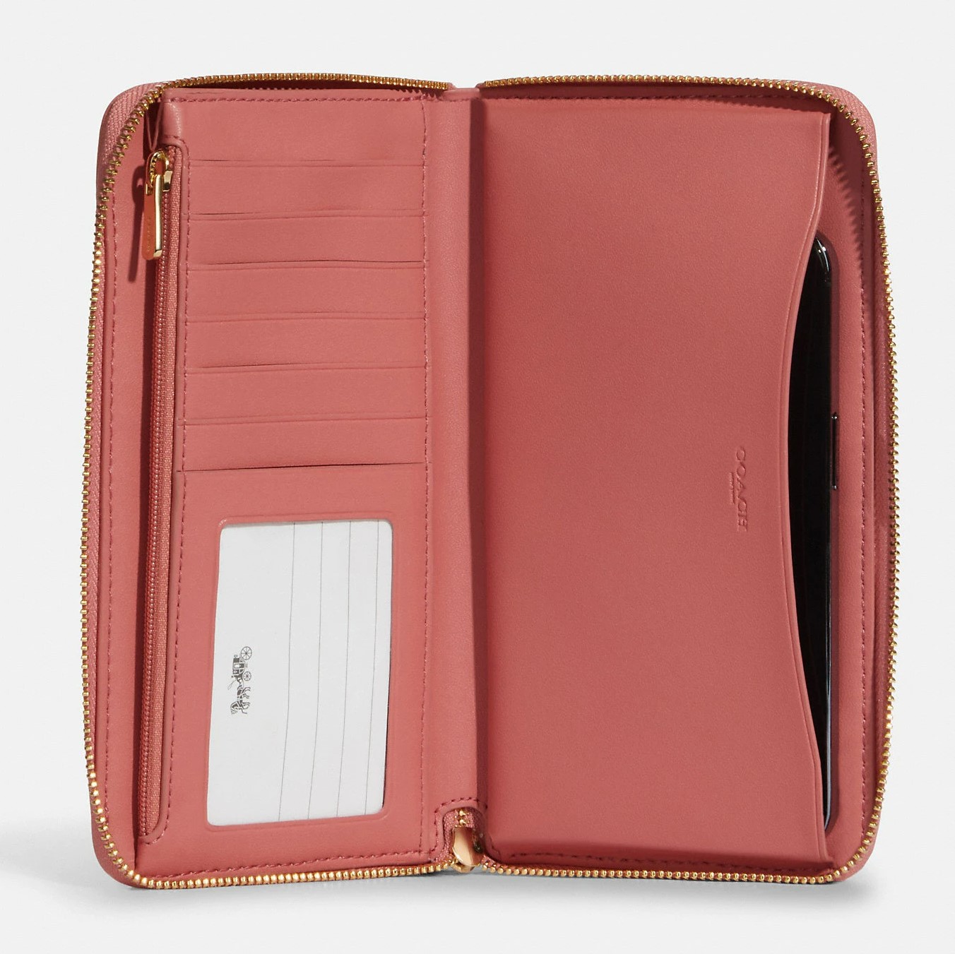 VÍ COACH DEMPSEY LARGE PHONE WALLET IN SIGNATURE JACQUARD WITH STRIPE AND COACH PATCH 7
