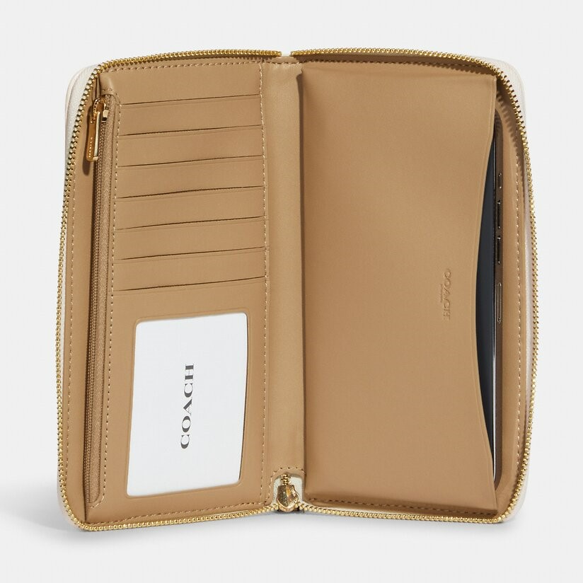 VÍ COACH DEMPSEY LARGE PHONE WALLET IN SIGNATURE JACQUARD WITH STRIPE AND COACH PATCH 8