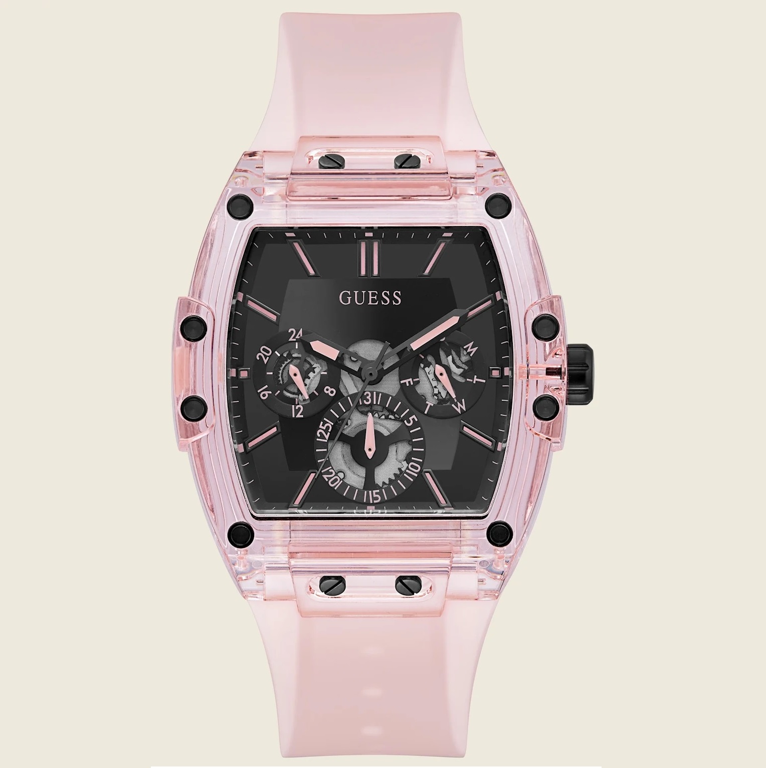 ĐỒNG HỒ NỮ GUESS PINK MULTIFUNCTION WATCH 3