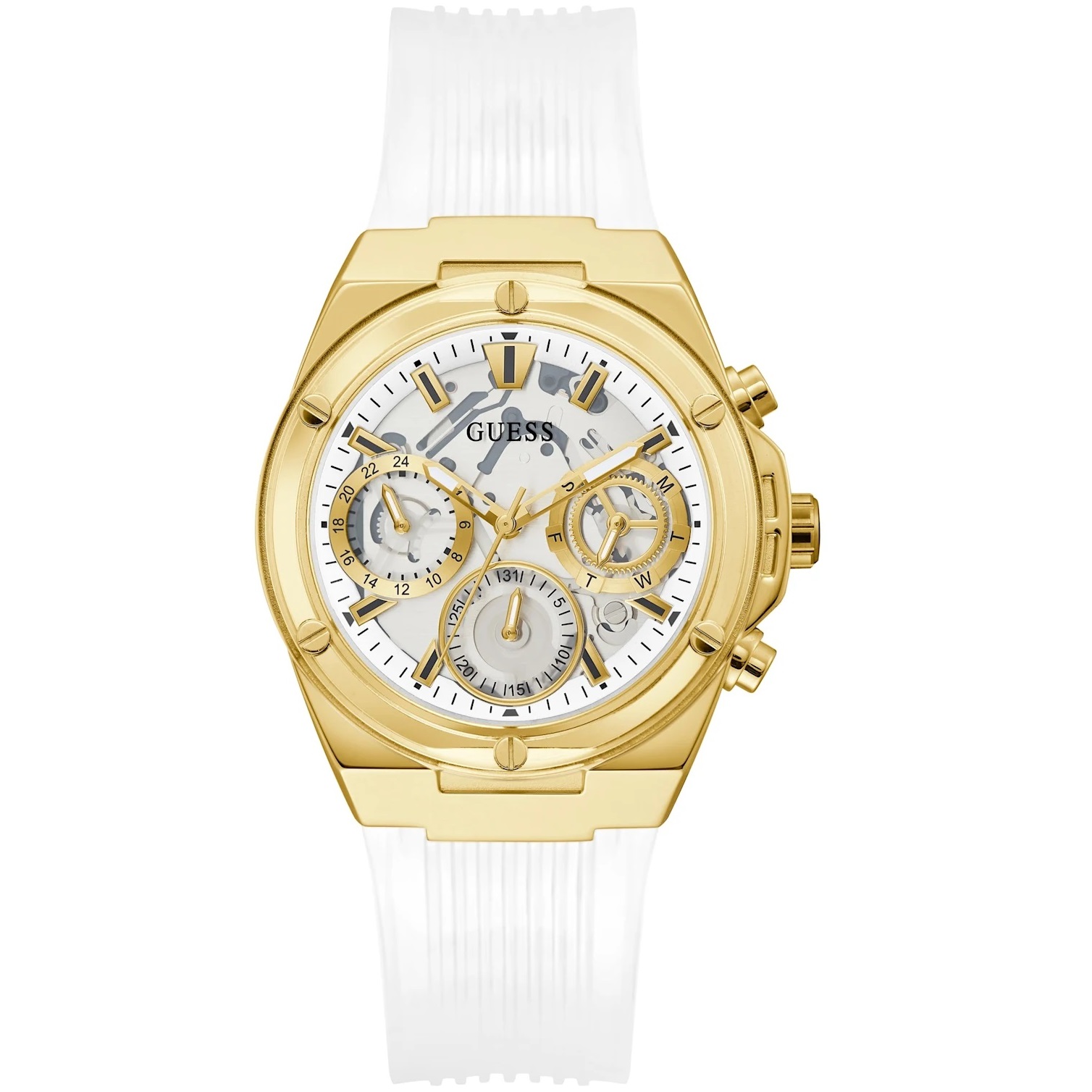 ĐỒNG HỒ NỮ GUESS WHITE AND GOLD-TONE MULTIFUNCTION WATCH 2