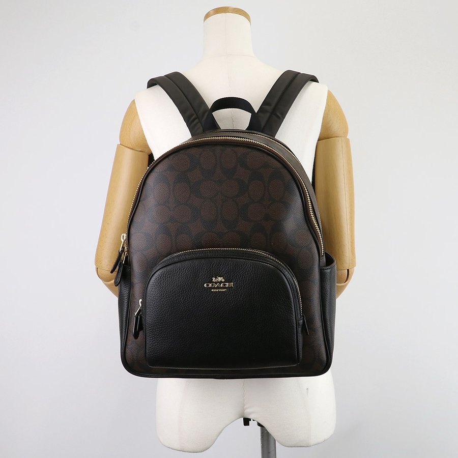 BALO NỮ COACH COURT BACKPACK IN SIGNATURE CANVAS 35
