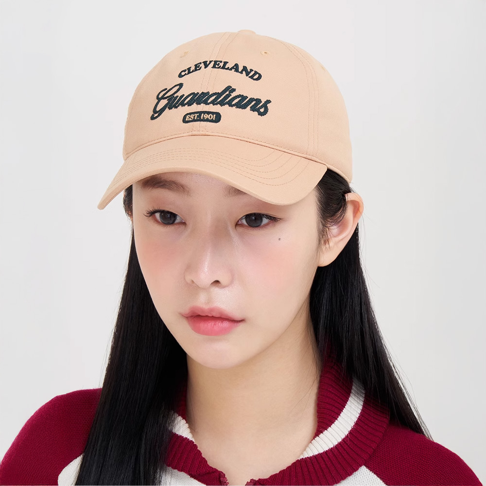 Nón MLB Varsity Lettering Ball Cap Cleveland Guardians L Camel Cap 3ACPL033N-45CAL 4