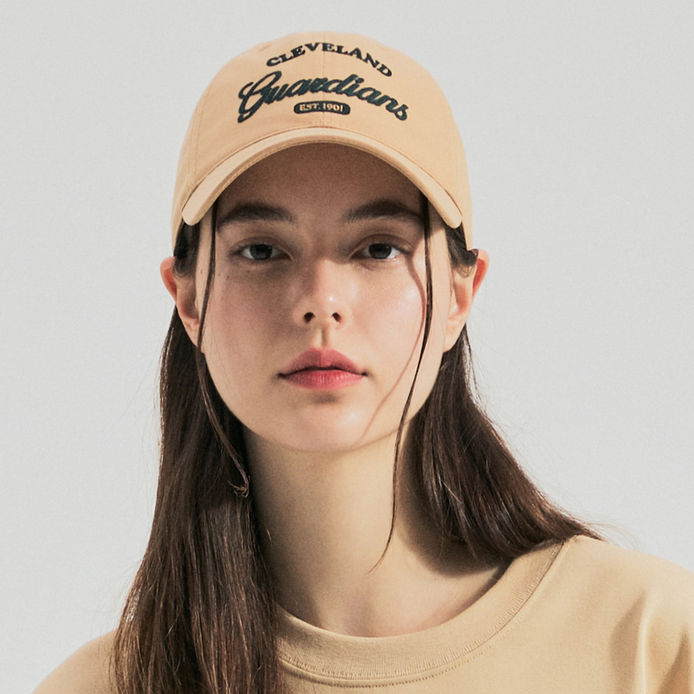 Nón MLB Varsity Lettering Ball Cap Cleveland Guardians L Camel Cap 3ACPL033N-45CAL 6