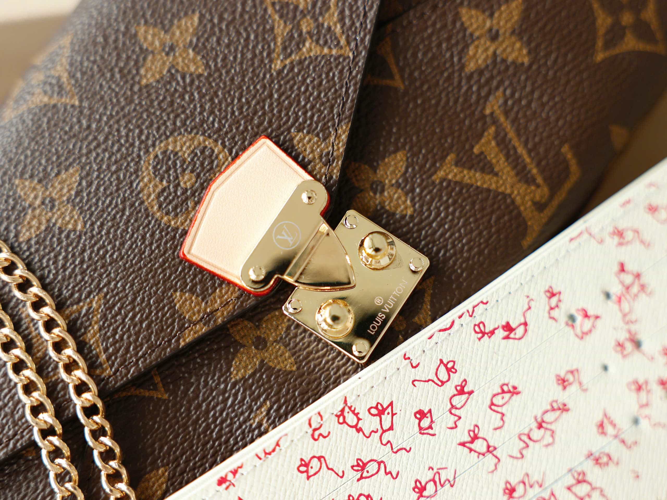 Túi nâu Louis Vuitton Travels With Grace Coddington Kirigami Organizer On Chain 1