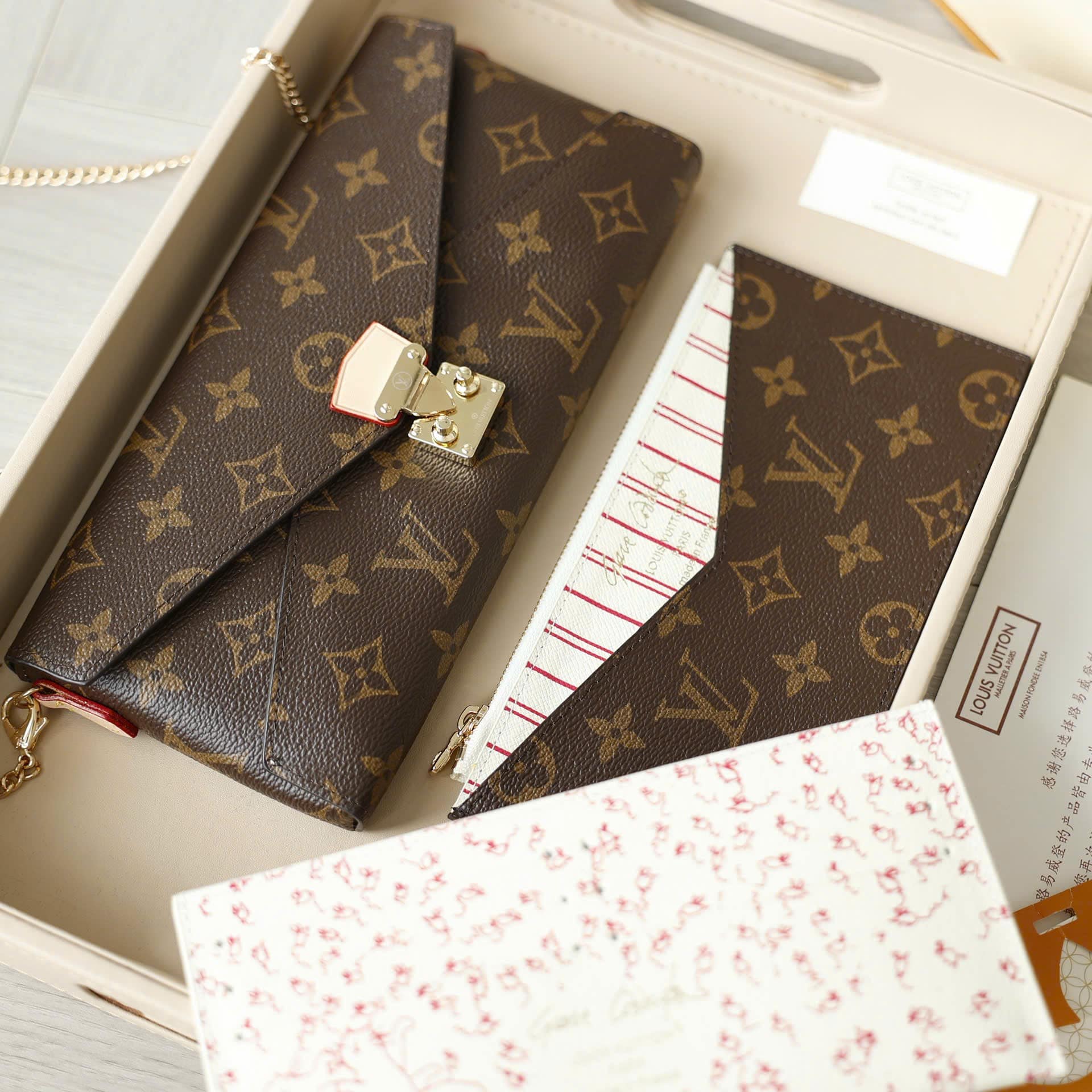 Túi nâu Louis Vuitton Travels With Grace Coddington Kirigami Organizer On Chain 6