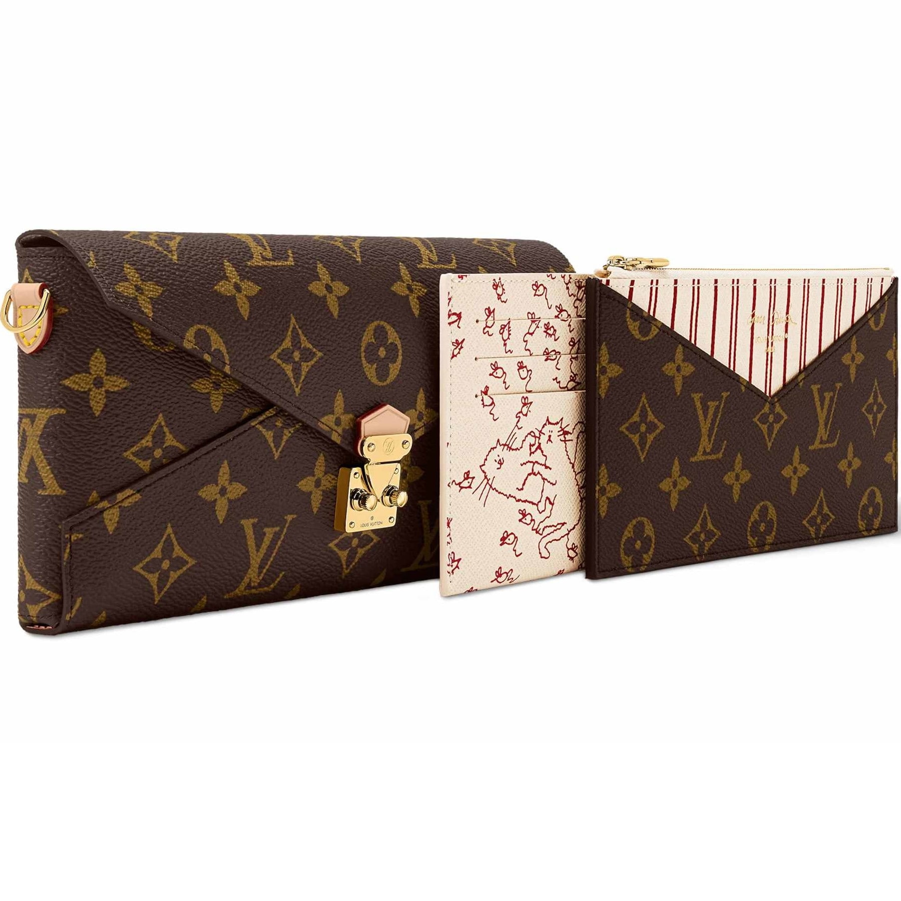 Túi nâu Louis Vuitton Travels With Grace Coddington Kirigami Organizer On Chain 7