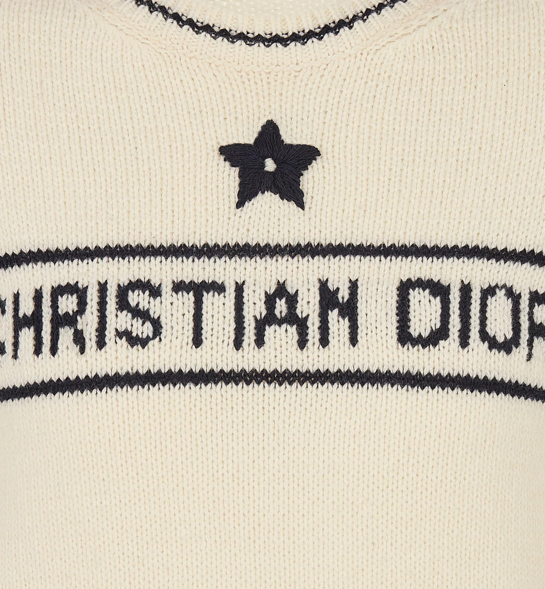 Áo len nữ Dior Short-Sleeved Sweater Ecru Wool and Cashmere Knit 4