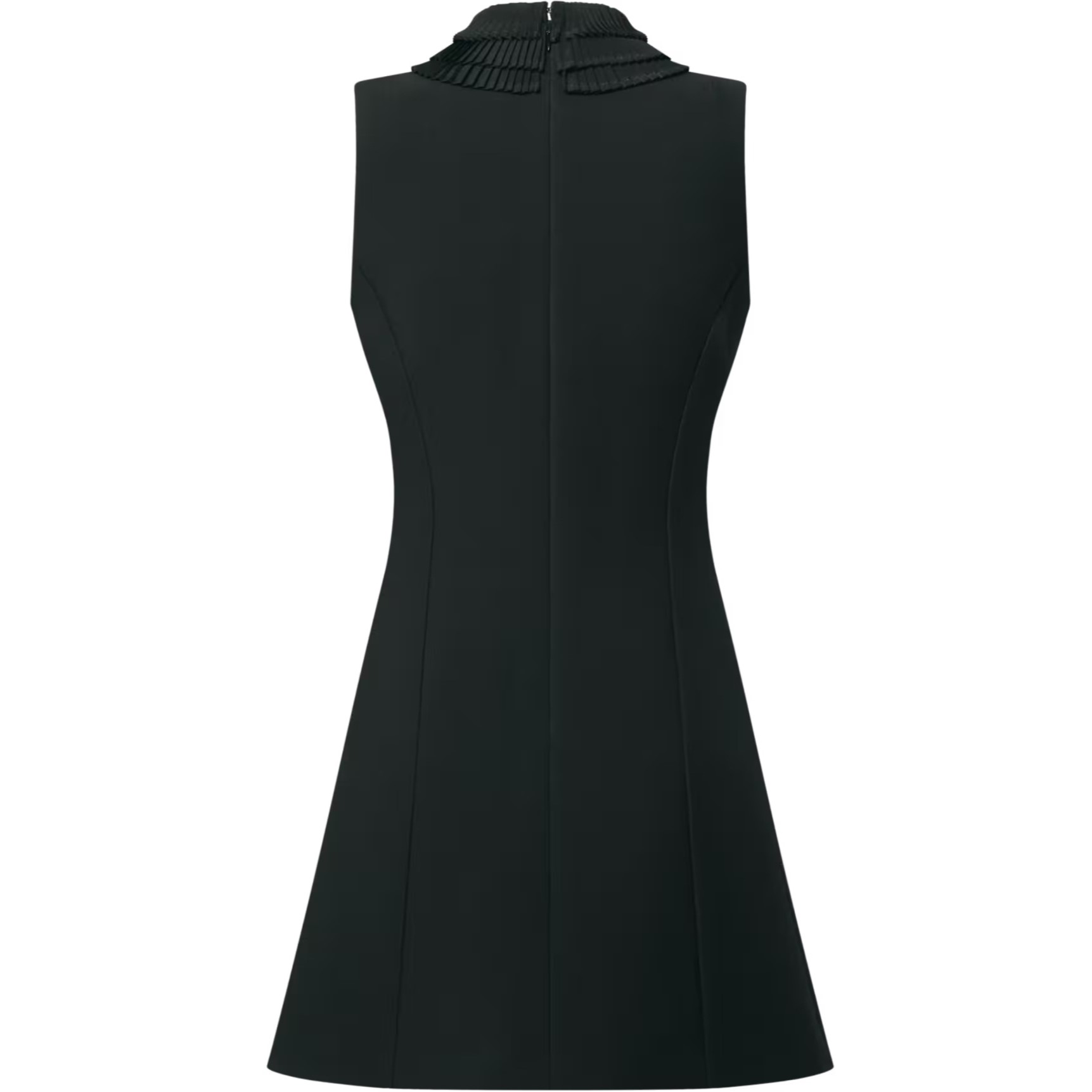 Áo đầm Louis Vuitton Pleat Collar Fitted Dress Black 4