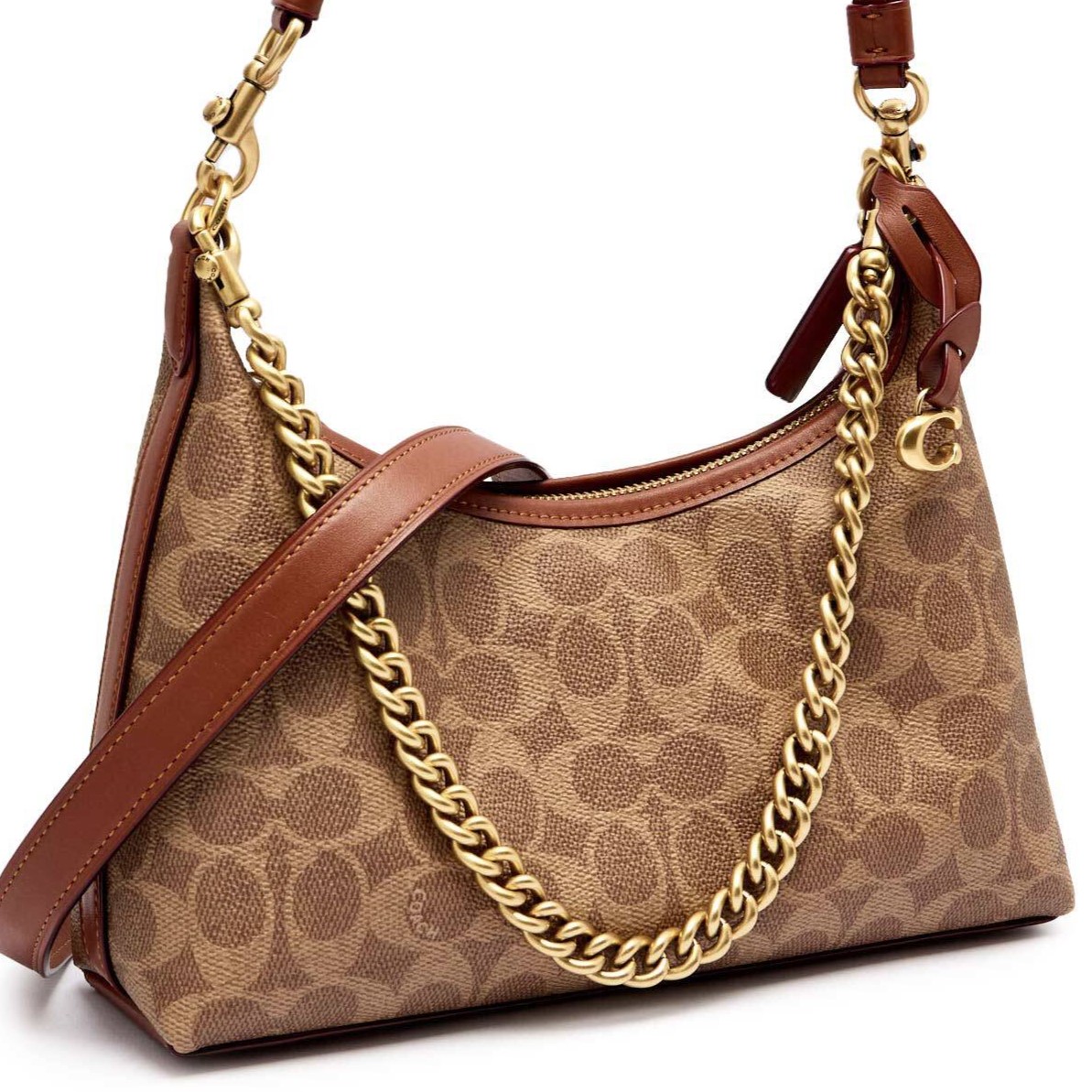 Túi đeo chéo Coach Juliet Shoulder Bag 25 In Signature Canvas Tan Caramel CAM26 2