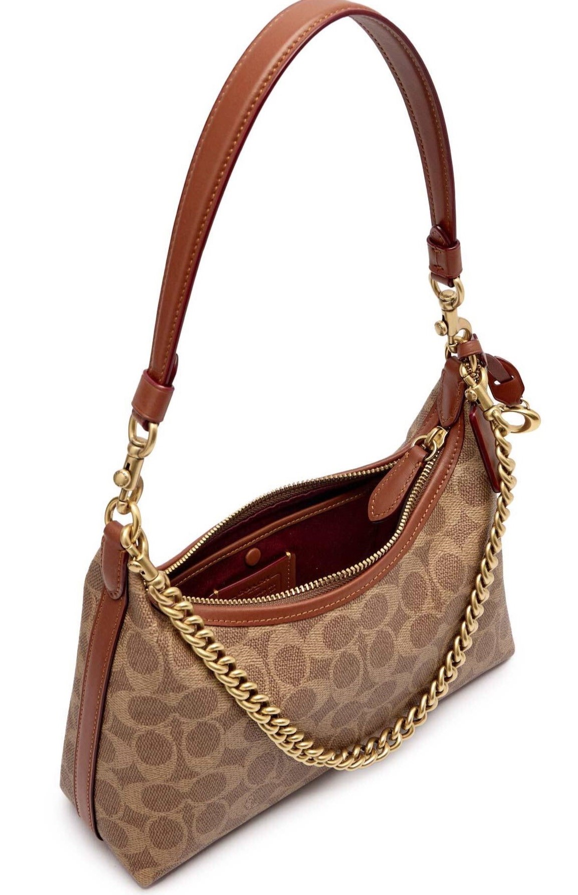 Túi đeo chéo Coach Juliet Shoulder Bag 25 In Signature Canvas Tan Caramel CAM26 6