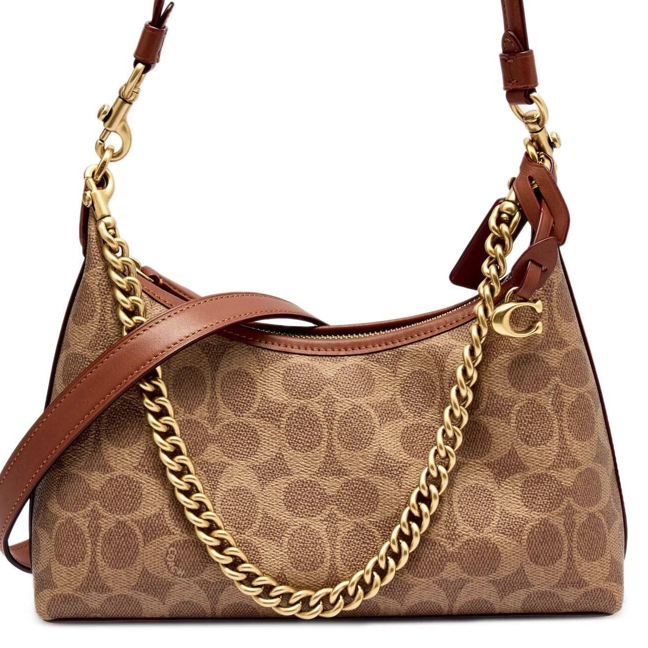 Túi đeo chéo Coach Juliet Shoulder Bag 25 In Signature Canvas Tan Caramel CAM26 9
