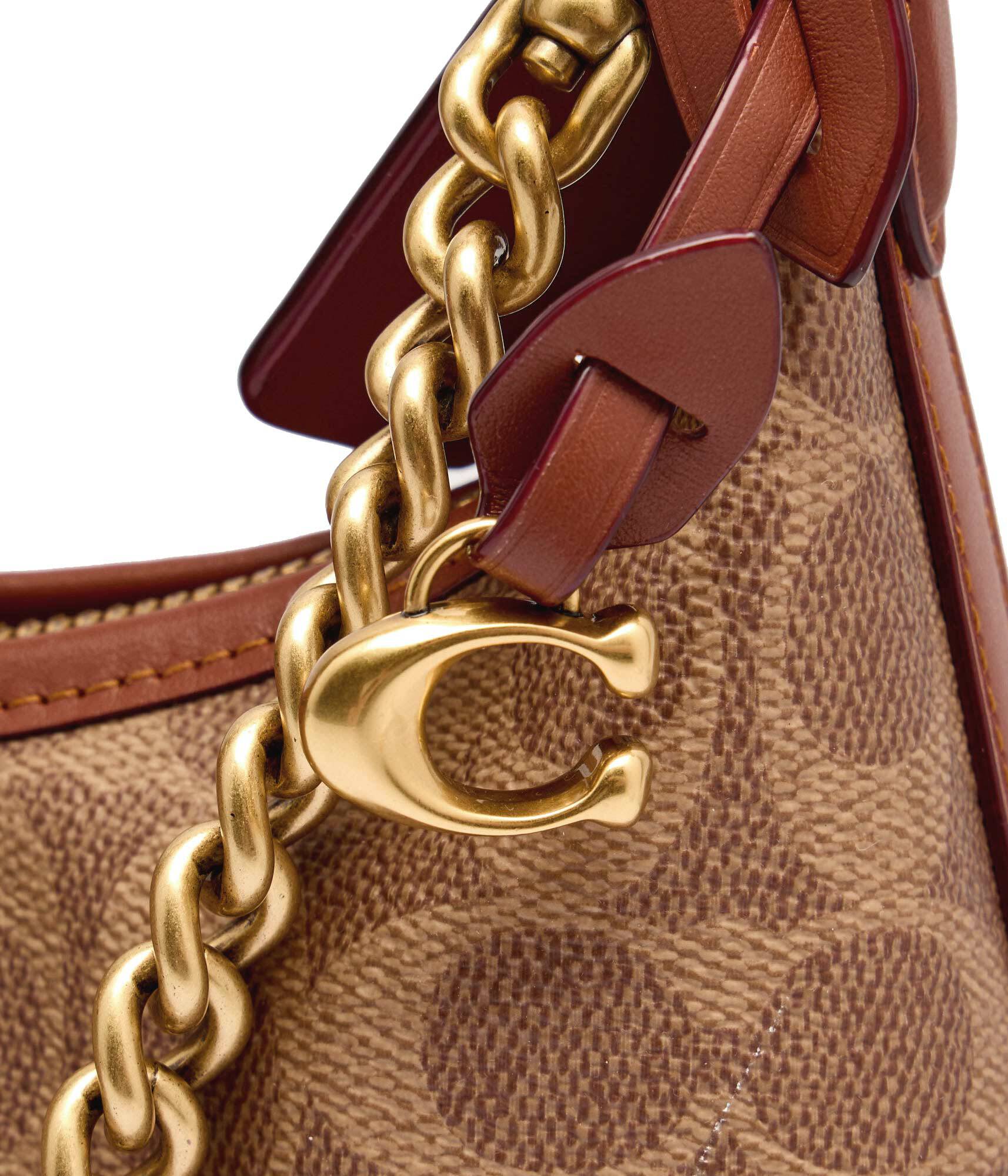 Túi đeo chéo Coach Juliet Shoulder Bag 25 In Signature Canvas Tan Caramel CAM26 11