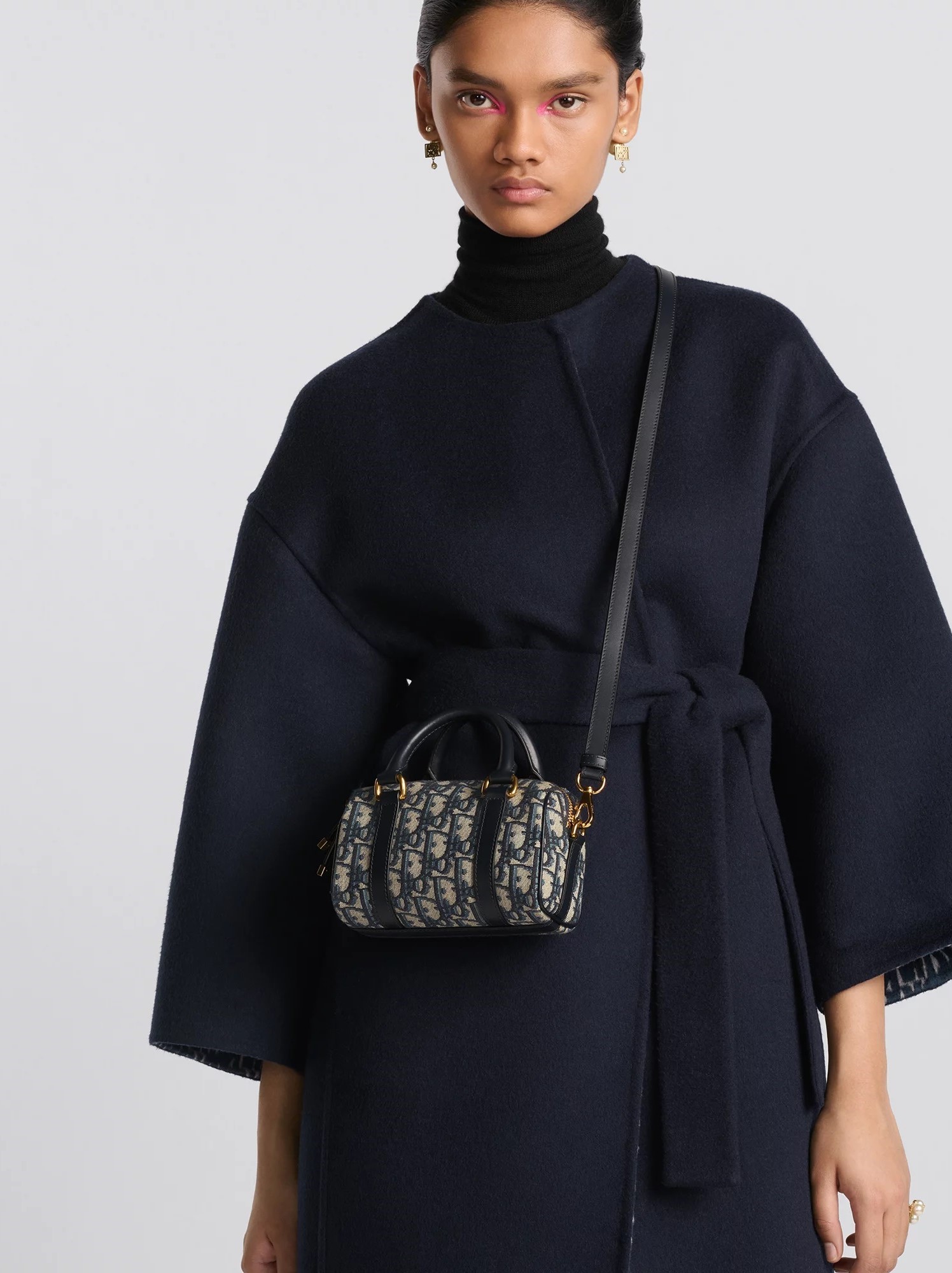 Túi xách Dior Nano Groove 17 Bag Blue Dior Oblique Jacquard 2
