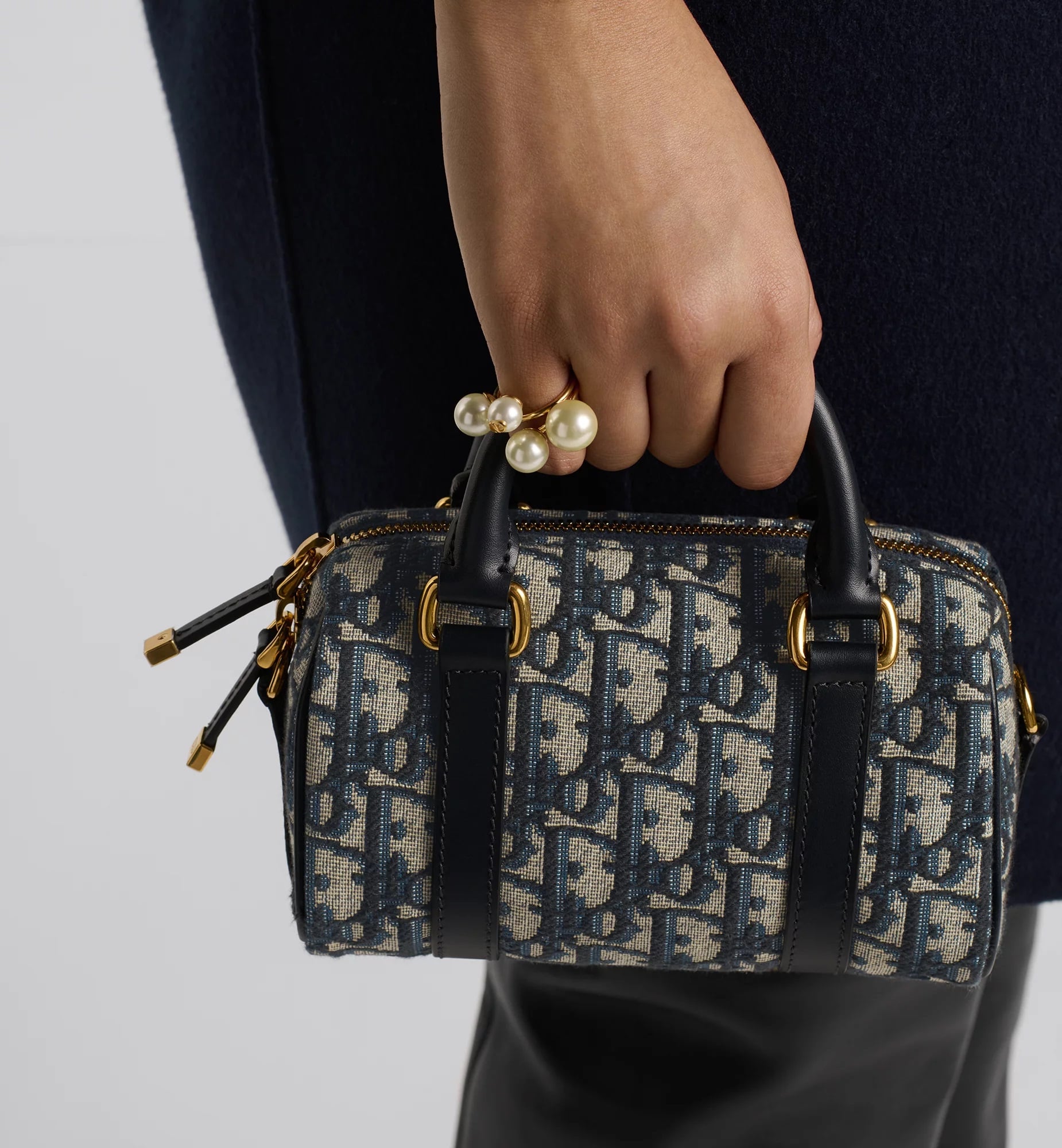 Túi xách Dior Nano Groove 17 Bag Blue Dior Oblique Jacquard 8