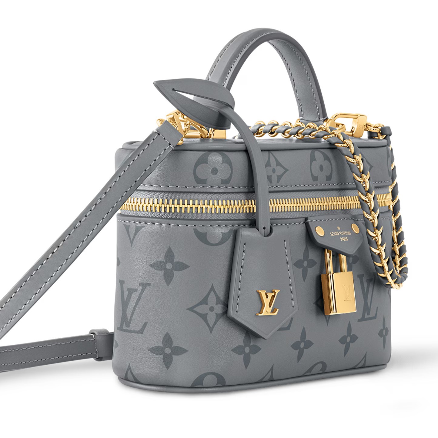 Túi đeo chéo Louis Vuitton Vanity Chain Pouch Trianon Grey 5