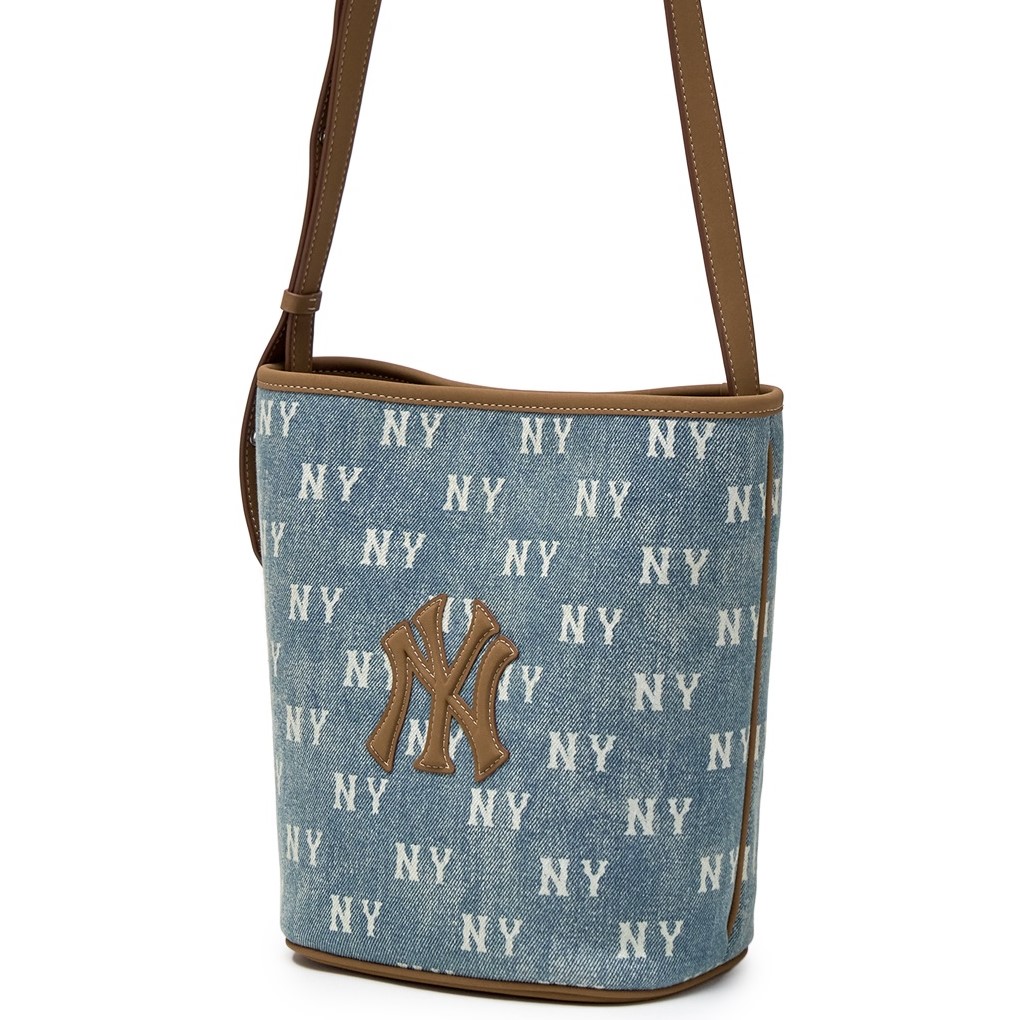 Túi Đeo Chéo nữ MLB Classic Monogram Vintage Denim Bucket Bag New York Yankees Blue 3ABMMV65N-50BLL 6