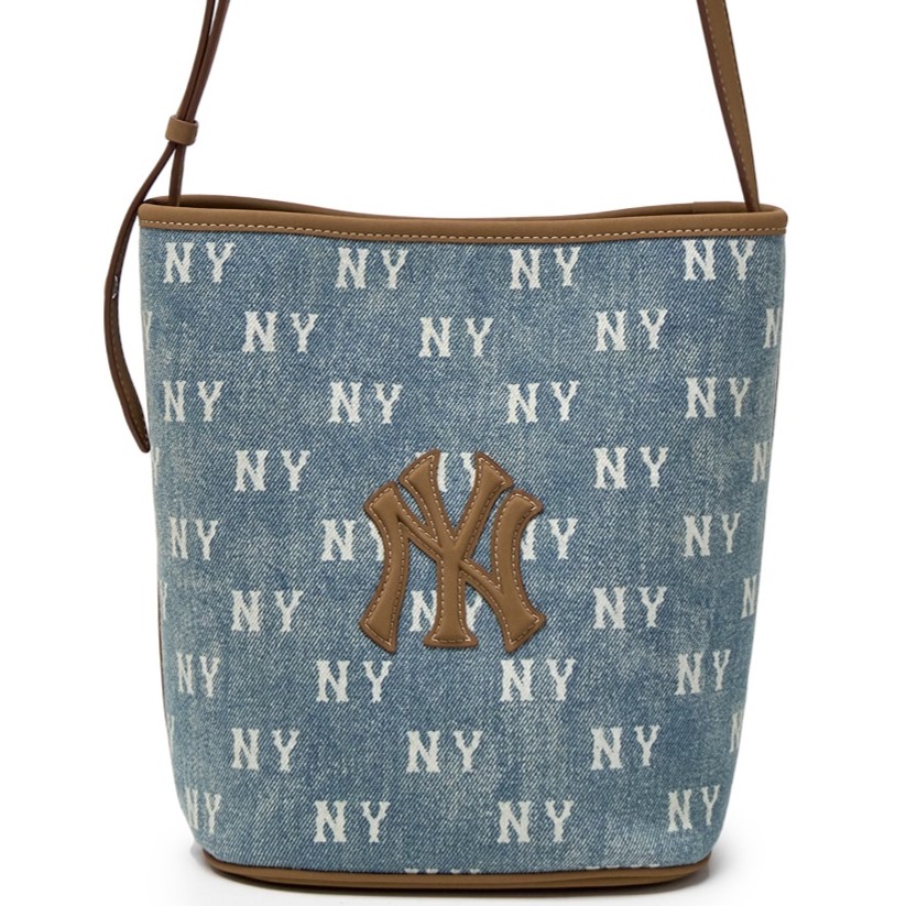 Túi Đeo Chéo nữ MLB Classic Monogram Vintage Denim Bucket Bag New York Yankees Blue 3ABMMV65N-50BLL 10