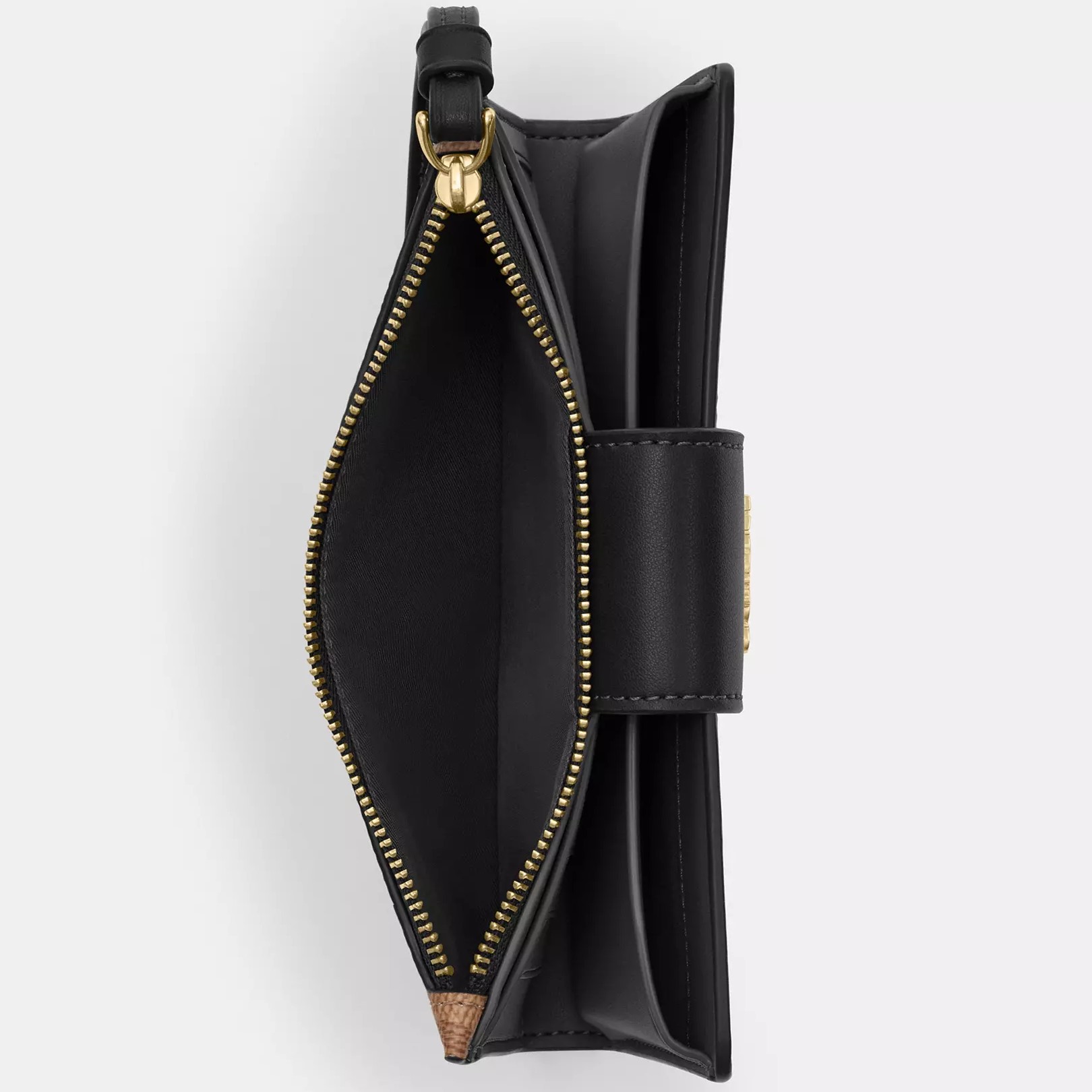 Ví đeo tay Coach nữ Phone Wallet In Signature Canvas Tan Black CW780 2