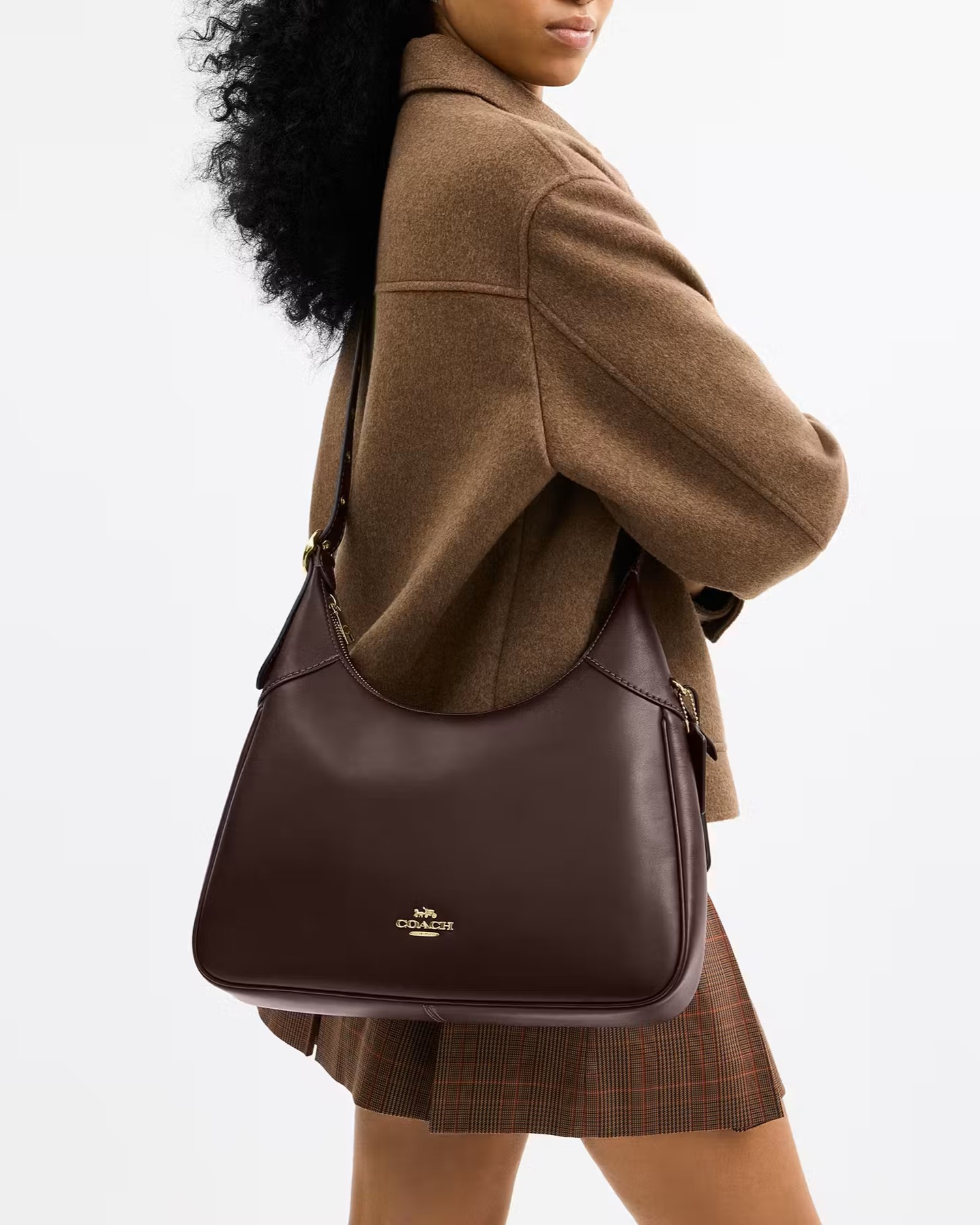 Túi đeo nữ Coach Ella Shoulder Bag Espresso CCE48 6