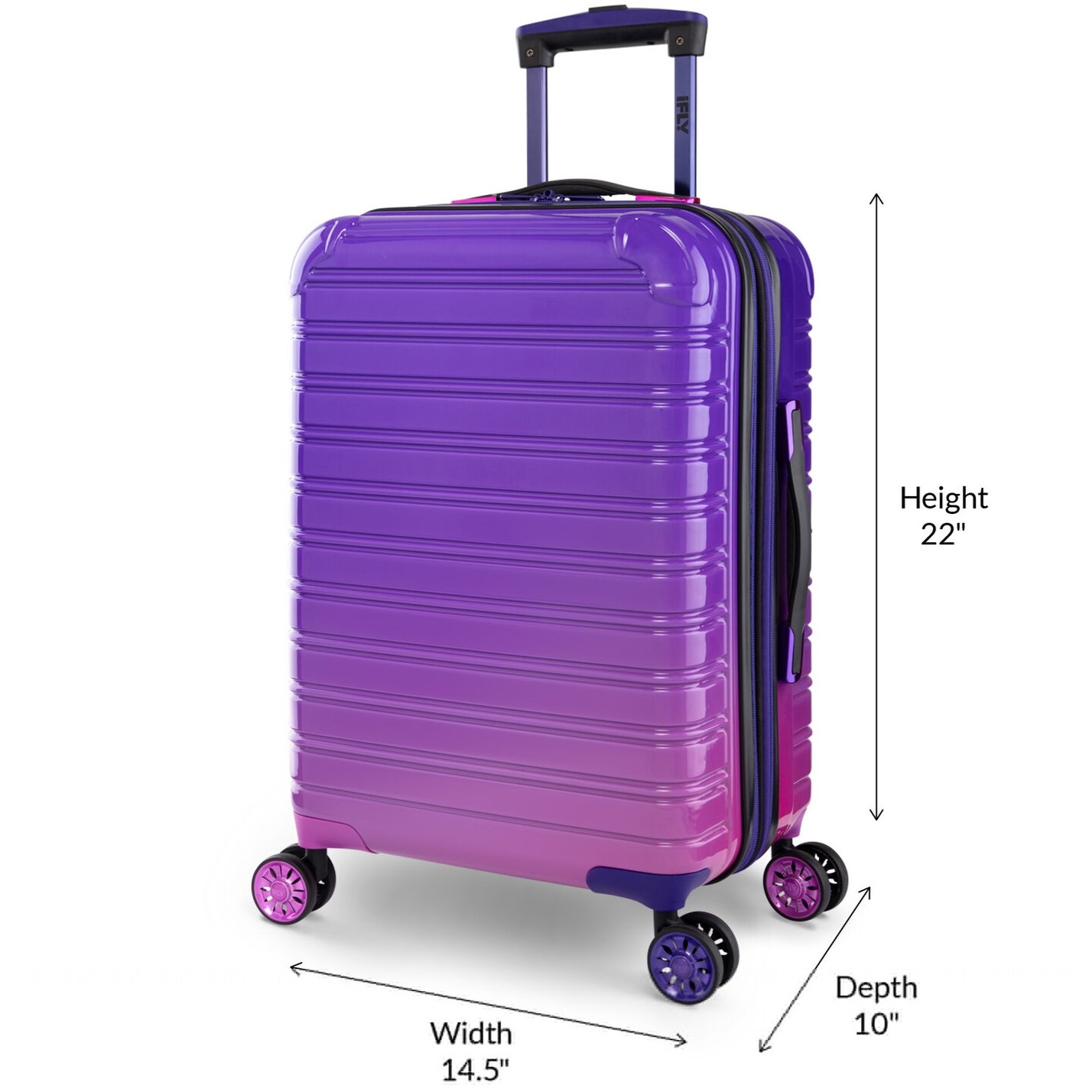 VALI MÀU TÍM LOANG DU LỊCH IFLY FIBERTECH OMBRE HARDSIDE LUGGAGE IN MIDNIGHT BERRY 1