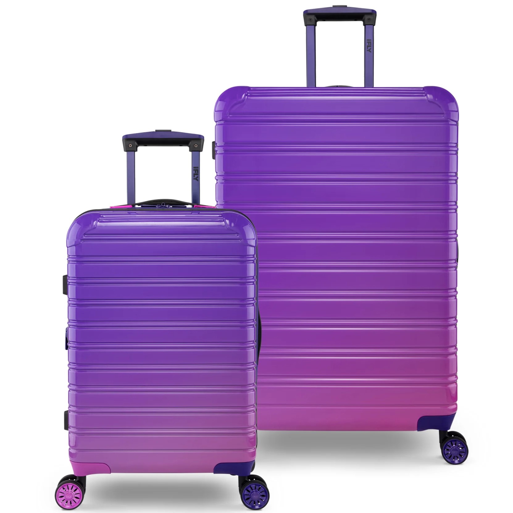 VALI MÀU TÍM LOANG DU LỊCH IFLY FIBERTECH OMBRE HARDSIDE LUGGAGE IN MIDNIGHT BERRY 13