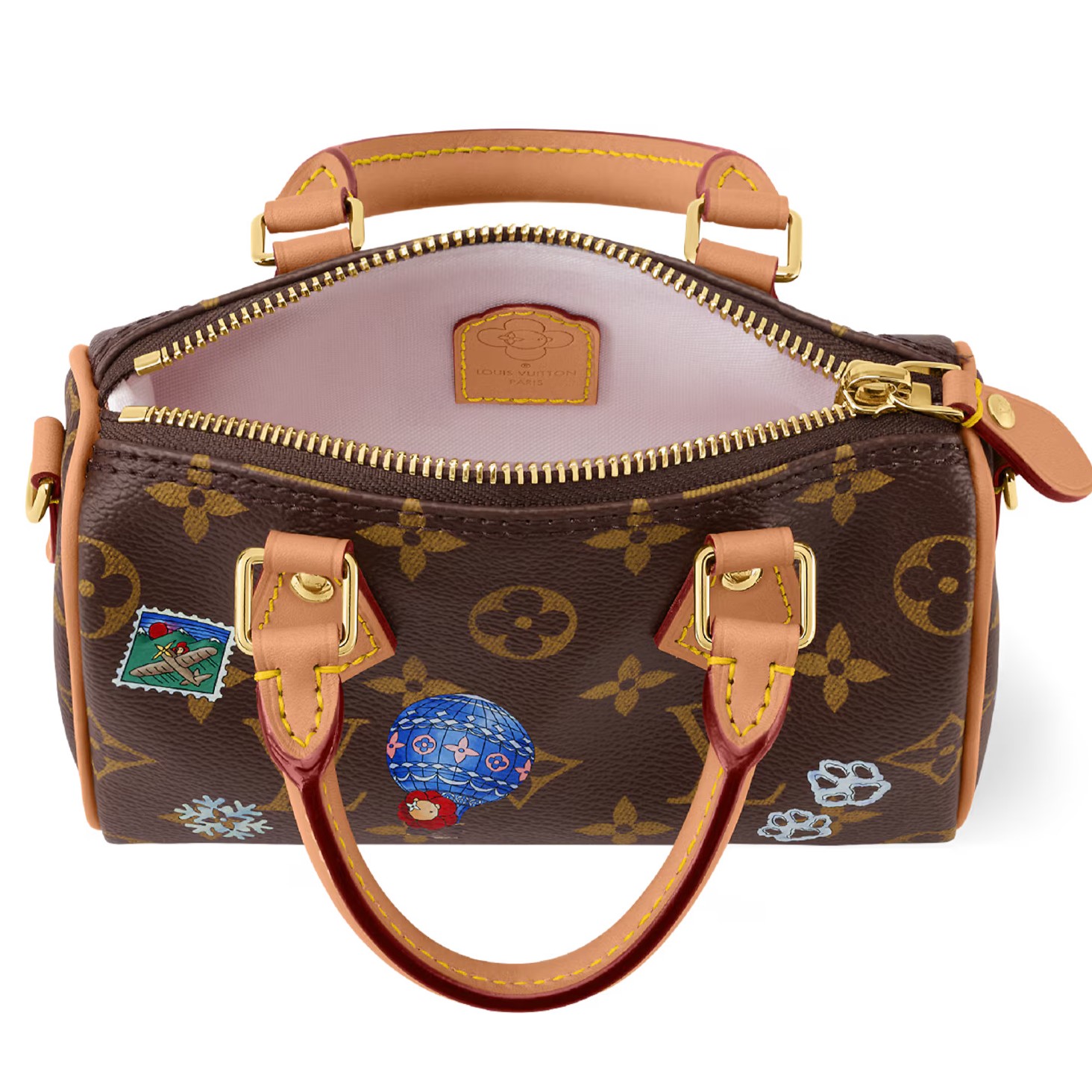 Túi đeo chéo Louis Vuitton Nano Speedy Monogram Snowy Pearl 1