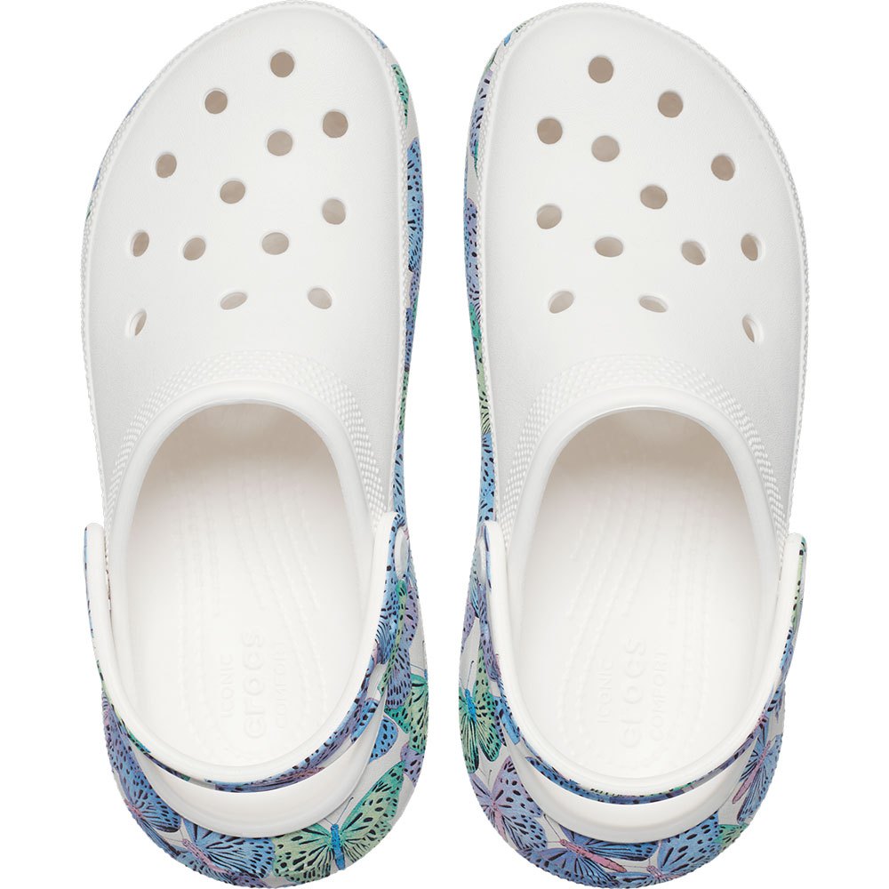 DÉP ĐẾ CAO CROCS CLASSIC CRUSH BUTTERFLY CLOGS 1