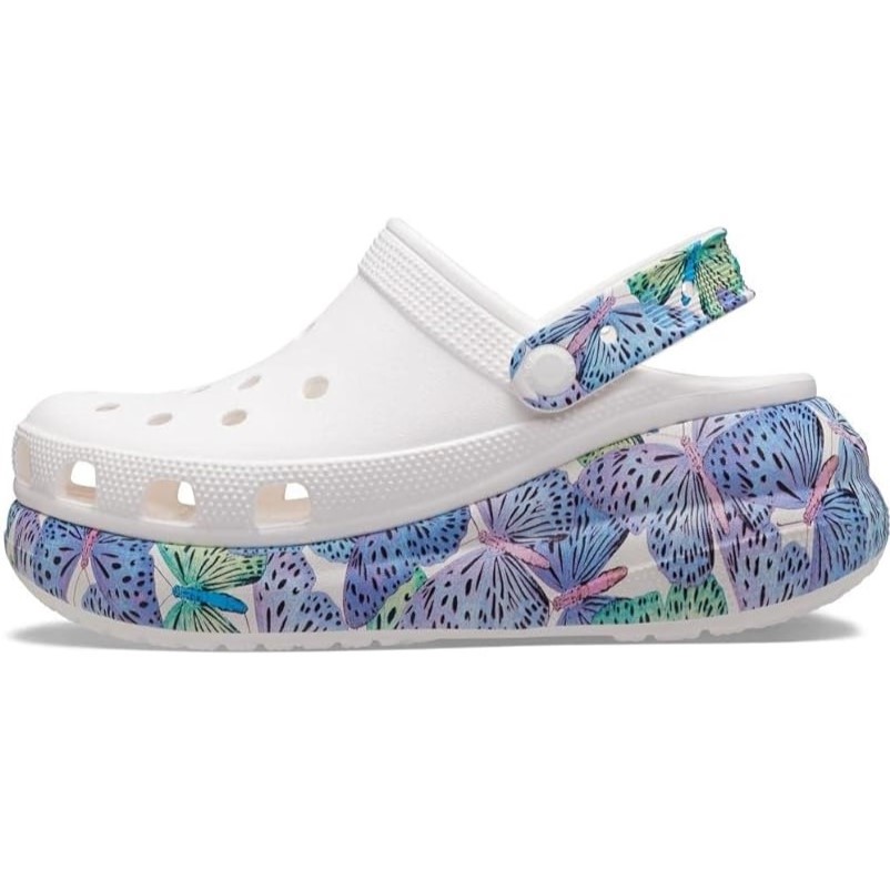 DÉP ĐẾ CAO CROCS CLASSIC CRUSH BUTTERFLY CLOGS 3