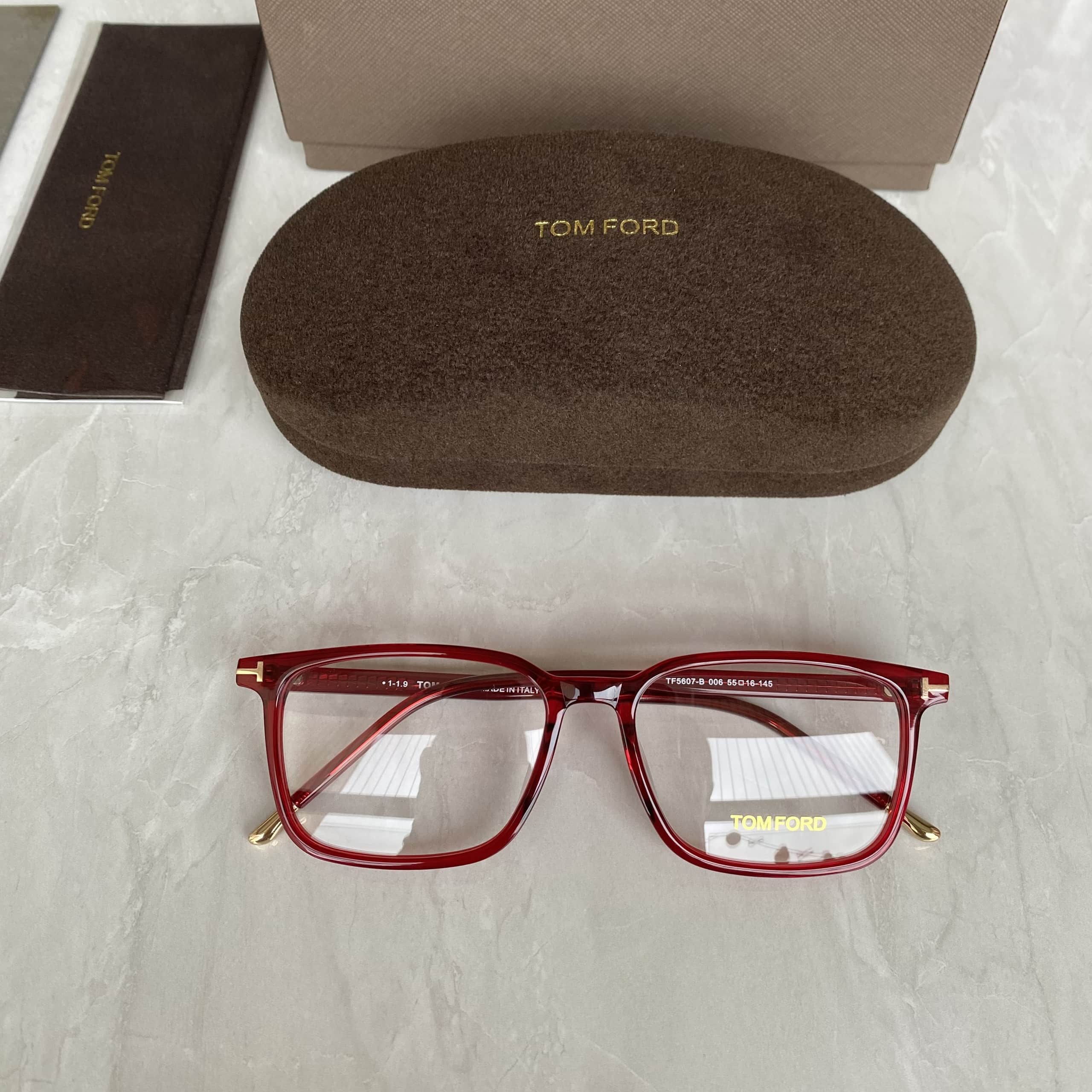 KÍNH GIẢ CẬN TOM FORD RECTANGLE SHAPE PREMIUM ACETATE EYEGLASSES TF5607 7