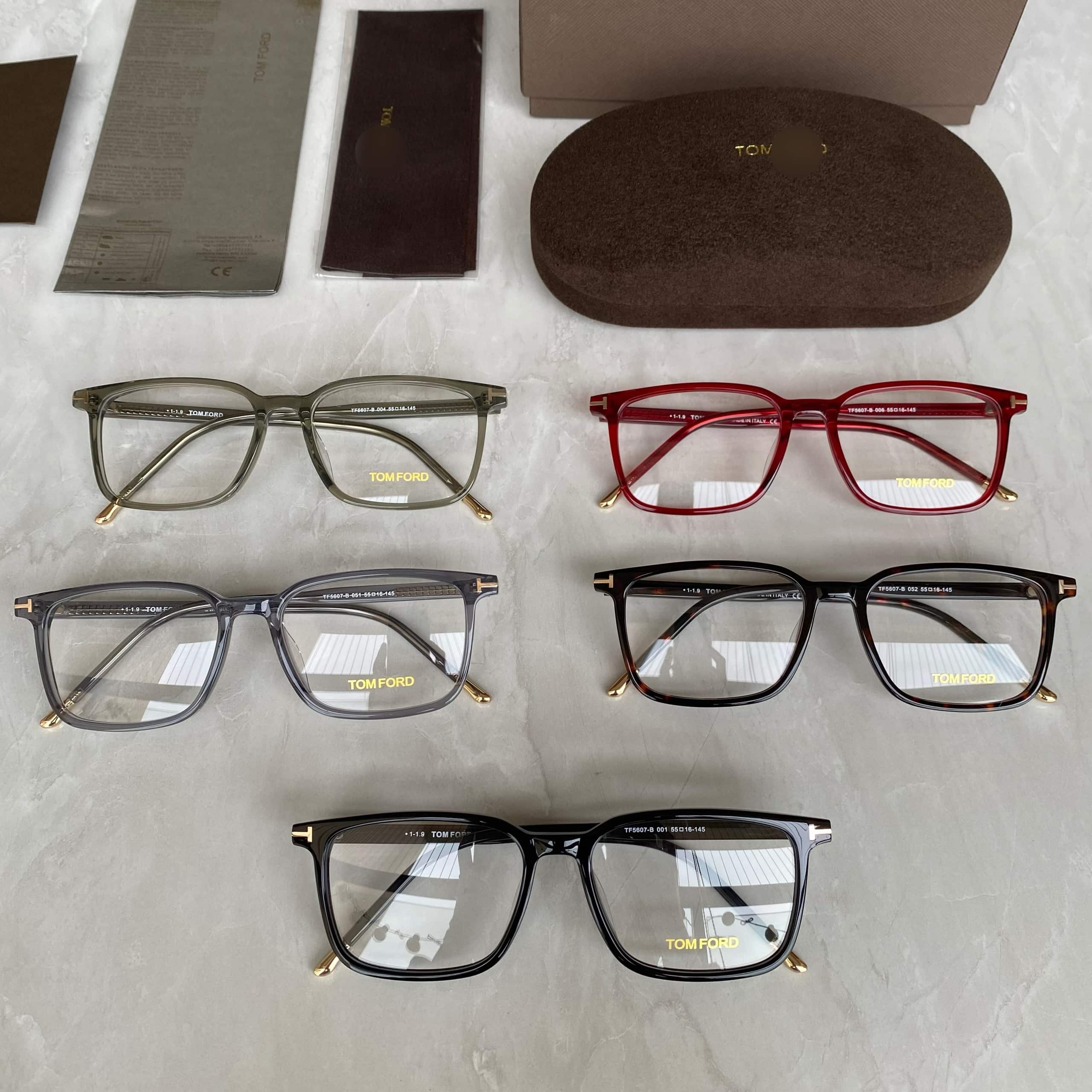 KÍNH GIẢ CẬN TOM FORD RECTANGLE SHAPE PREMIUM ACETATE EYEGLASSES TF5607 8