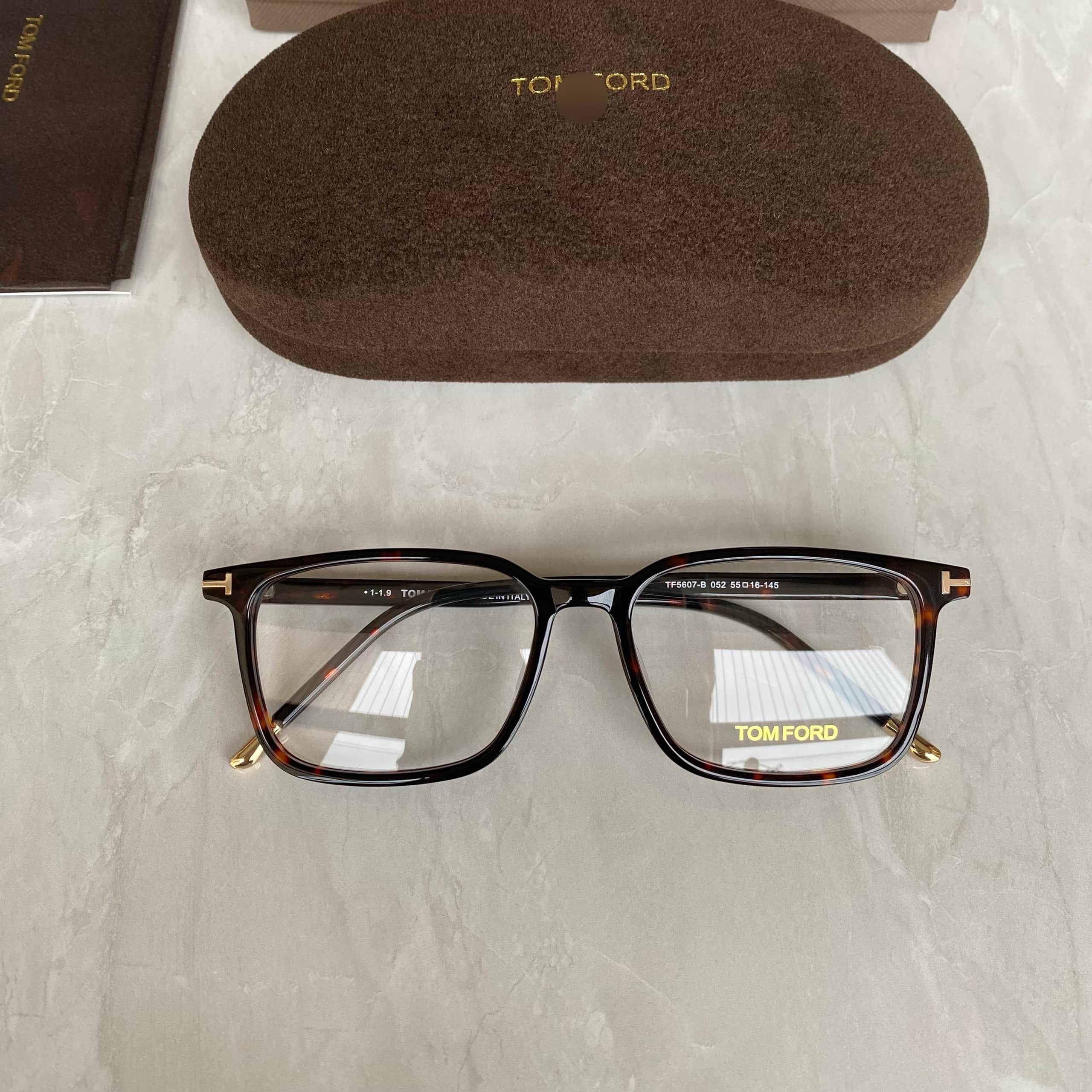 KÍNH GIẢ CẬN TOM FORD RECTANGLE SHAPE PREMIUM ACETATE EYEGLASSES TF5607 5