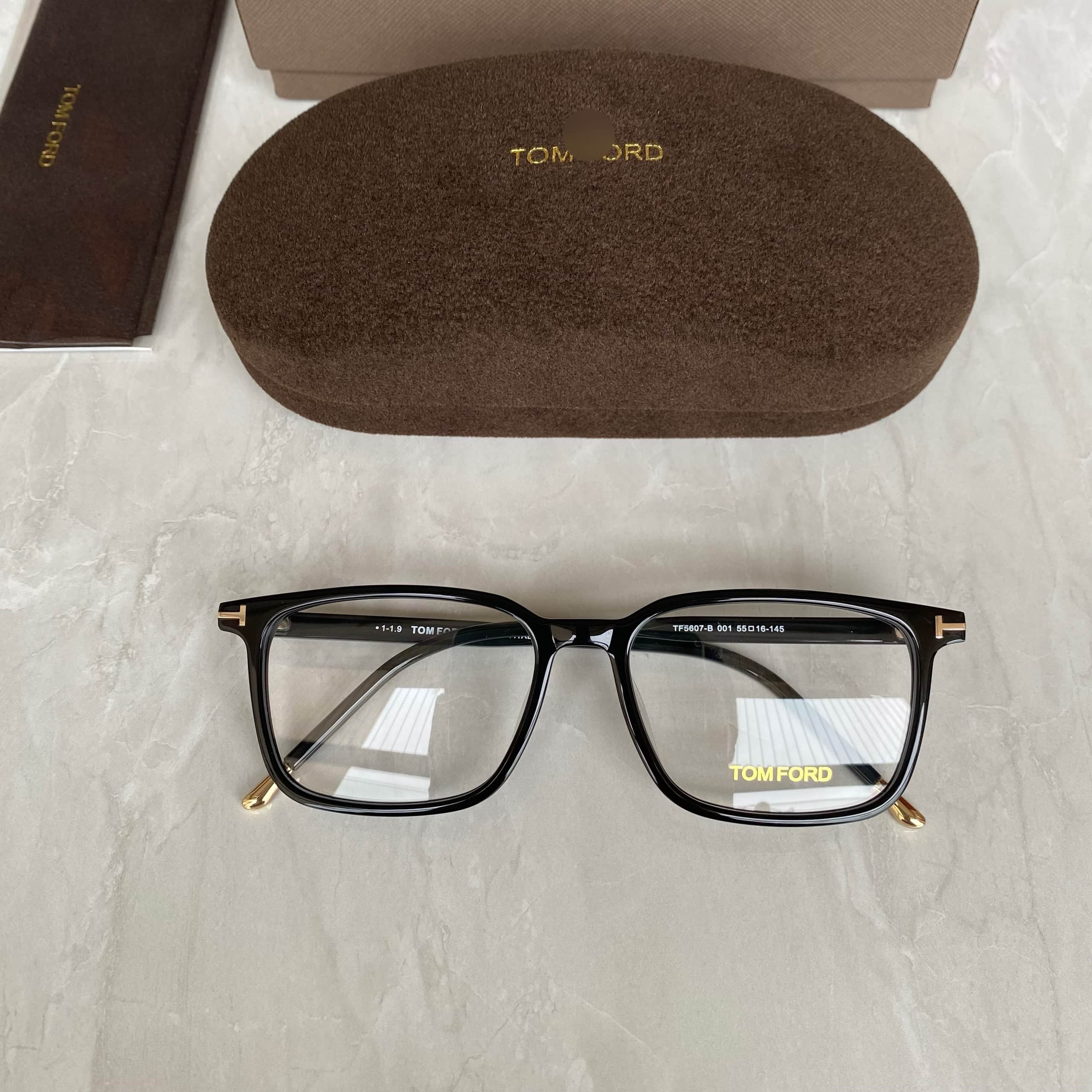 KÍNH GIẢ CẬN TOM FORD RECTANGLE SHAPE PREMIUM ACETATE EYEGLASSES TF5607 12