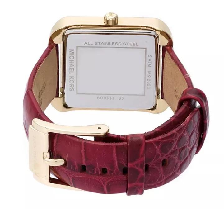 ĐỒNG HỒ ĐEO TAY NỮ MICHAEL KORS LAKE GLITZ RED LEATHER LADIES WATCH MK262 2