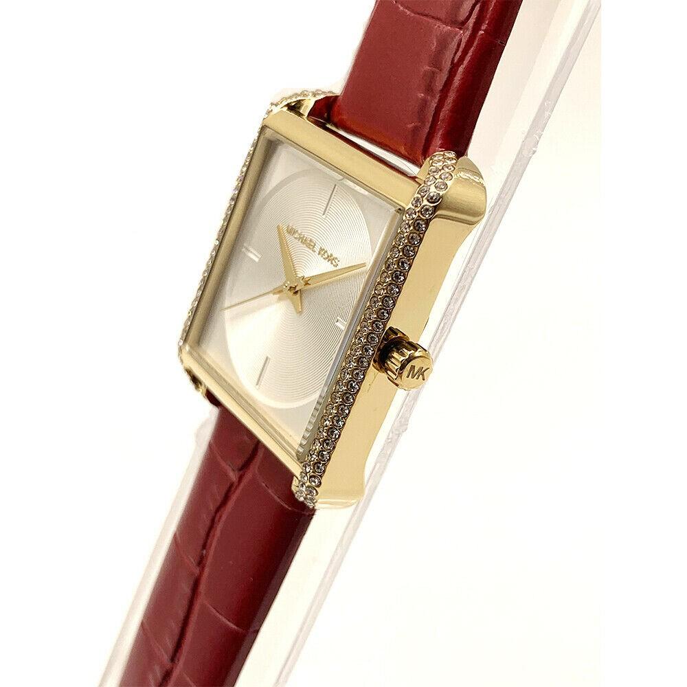 ĐỒNG HỒ ĐEO TAY NỮ MICHAEL KORS LAKE GLITZ RED LEATHER LADIES WATCH MK262 3