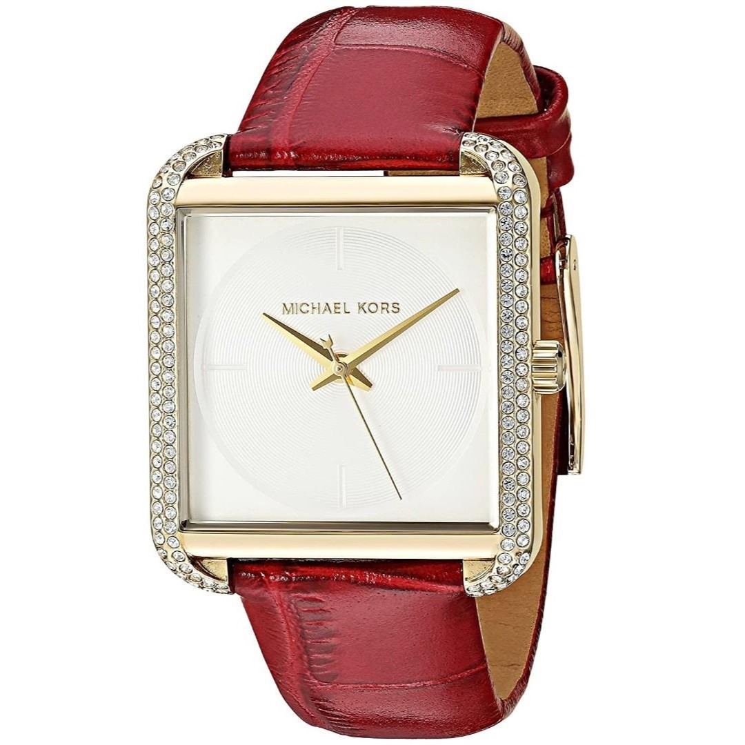ĐỒNG HỒ ĐEO TAY NỮ MICHAEL KORS LAKE GLITZ RED LEATHER LADIES WATCH MK262 5