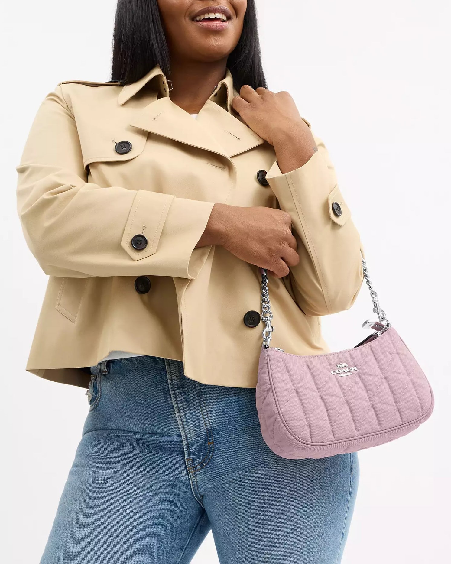 Túi đeo chéo Coach Teri Shoulder Bag Ballerina Carnation CBG86 6