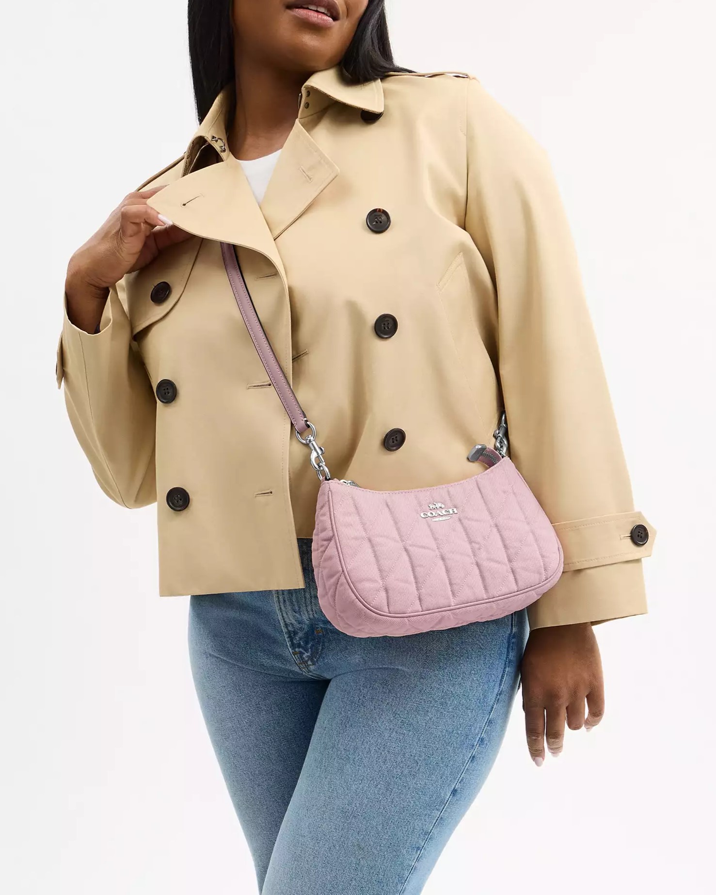 Túi đeo chéo Coach Teri Shoulder Bag Ballerina Carnation CBG86 3