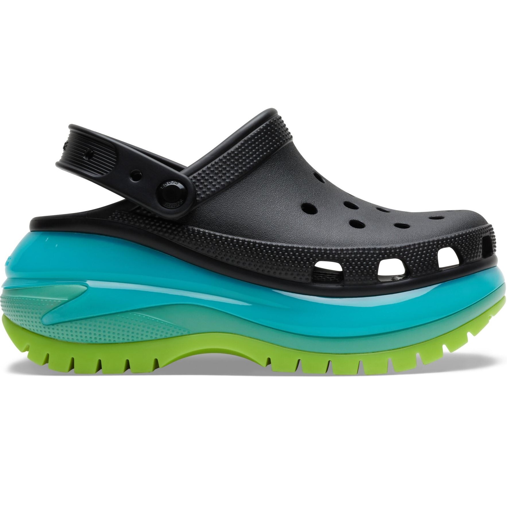 Dép Crocs đế cao Classic Mega Crush Clogs Black Multi 4