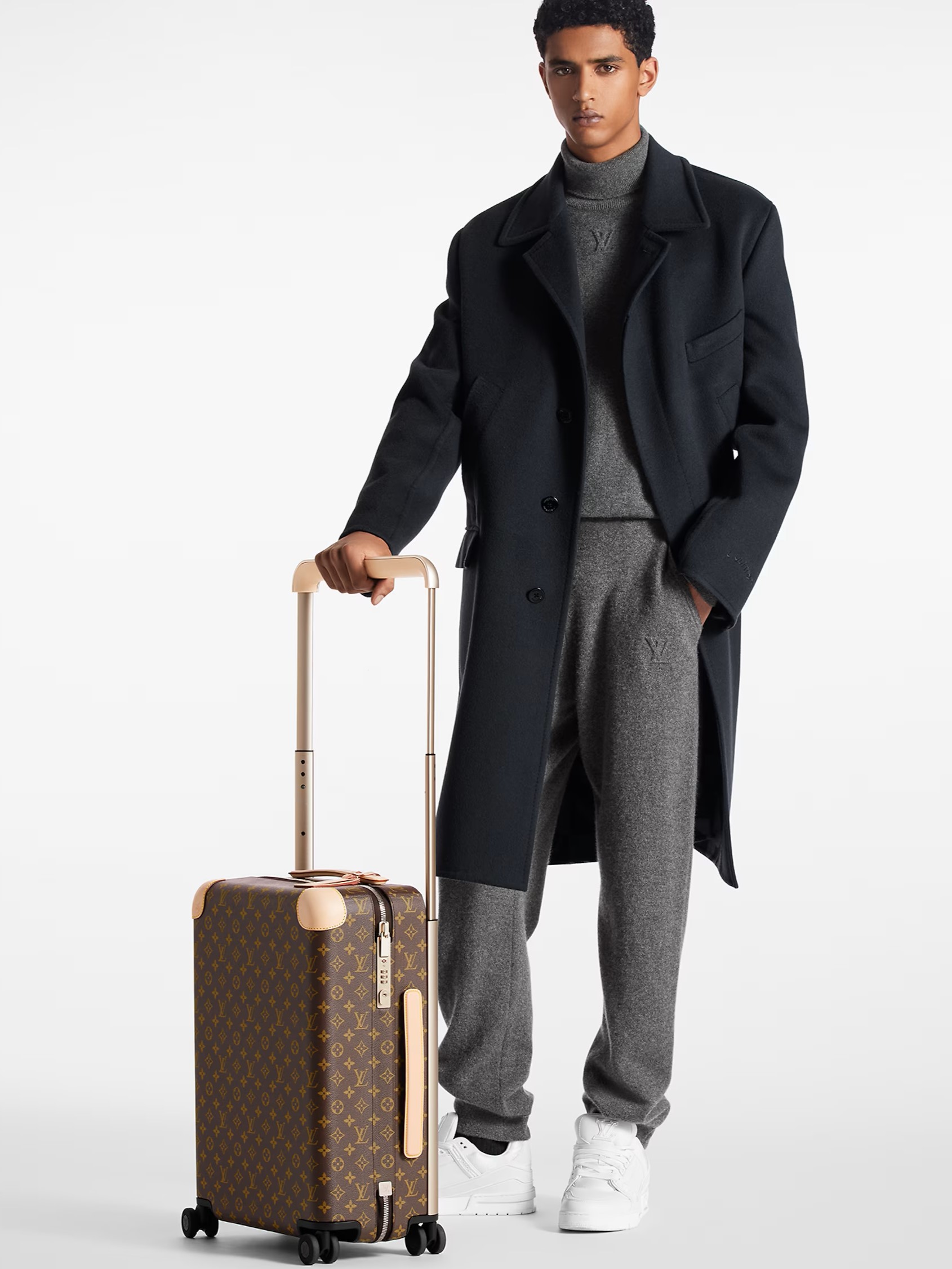 Vali nâu họa tiết hãng LV Louis Vuitton Horizon 55 Monogram Canvas 3