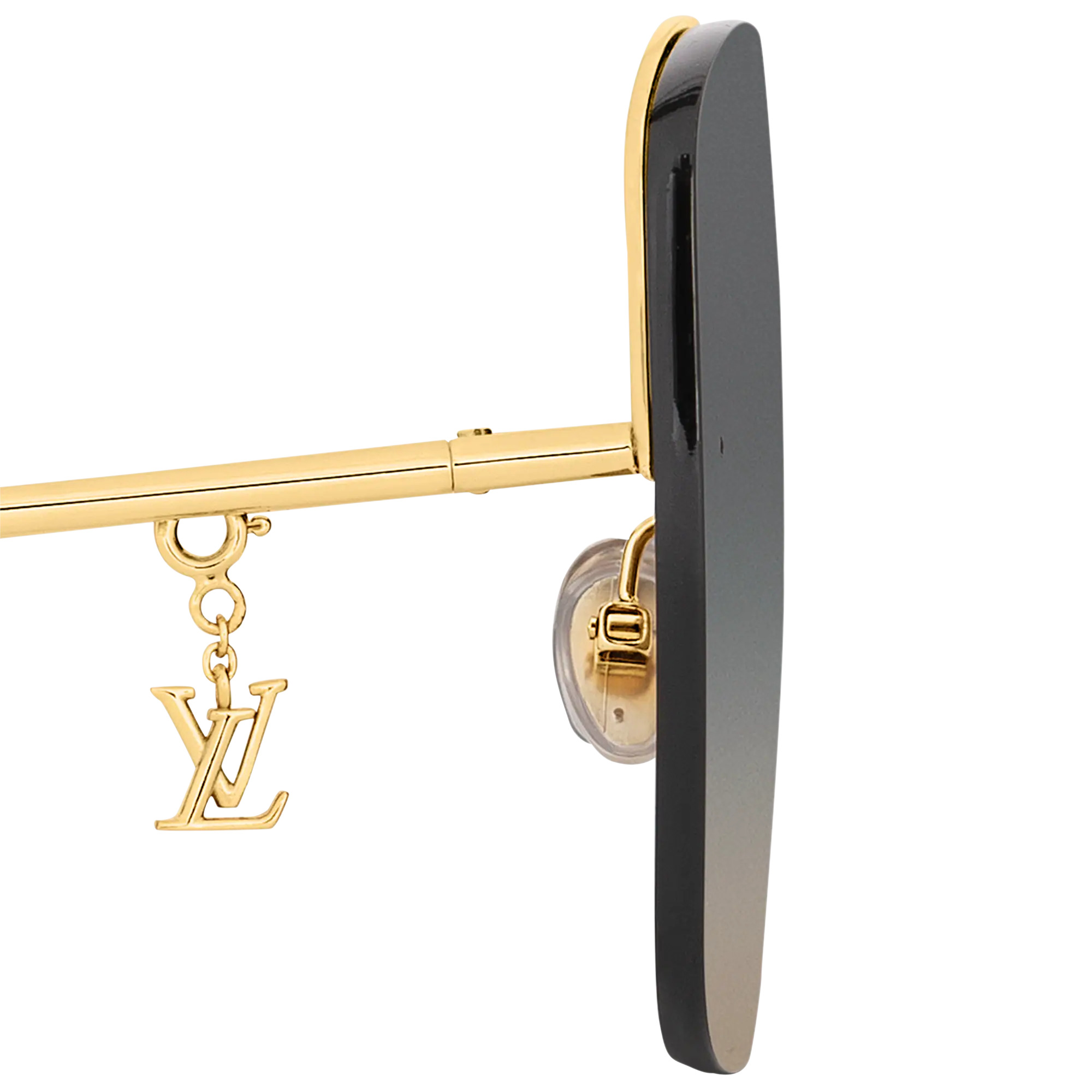 Kính mát LV Louis Vuitton Glam Square Sunglasses Black 2