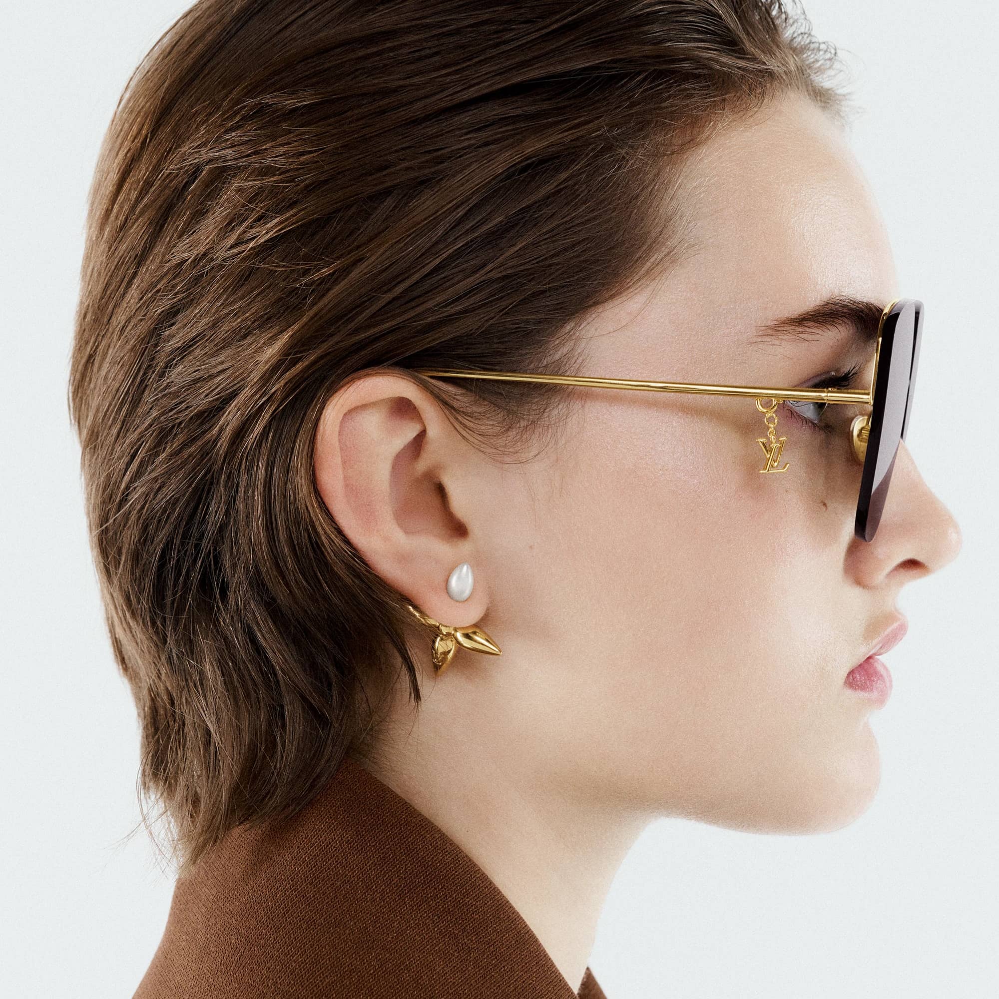 Kính mát LV Louis Vuitton Glam Square Sunglasses Black 4