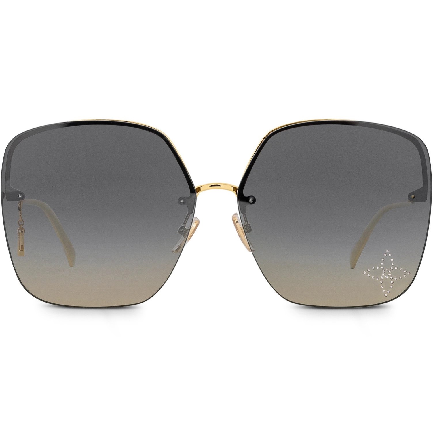 Kính mát LV Louis Vuitton Glam Square Sunglasses Black 8