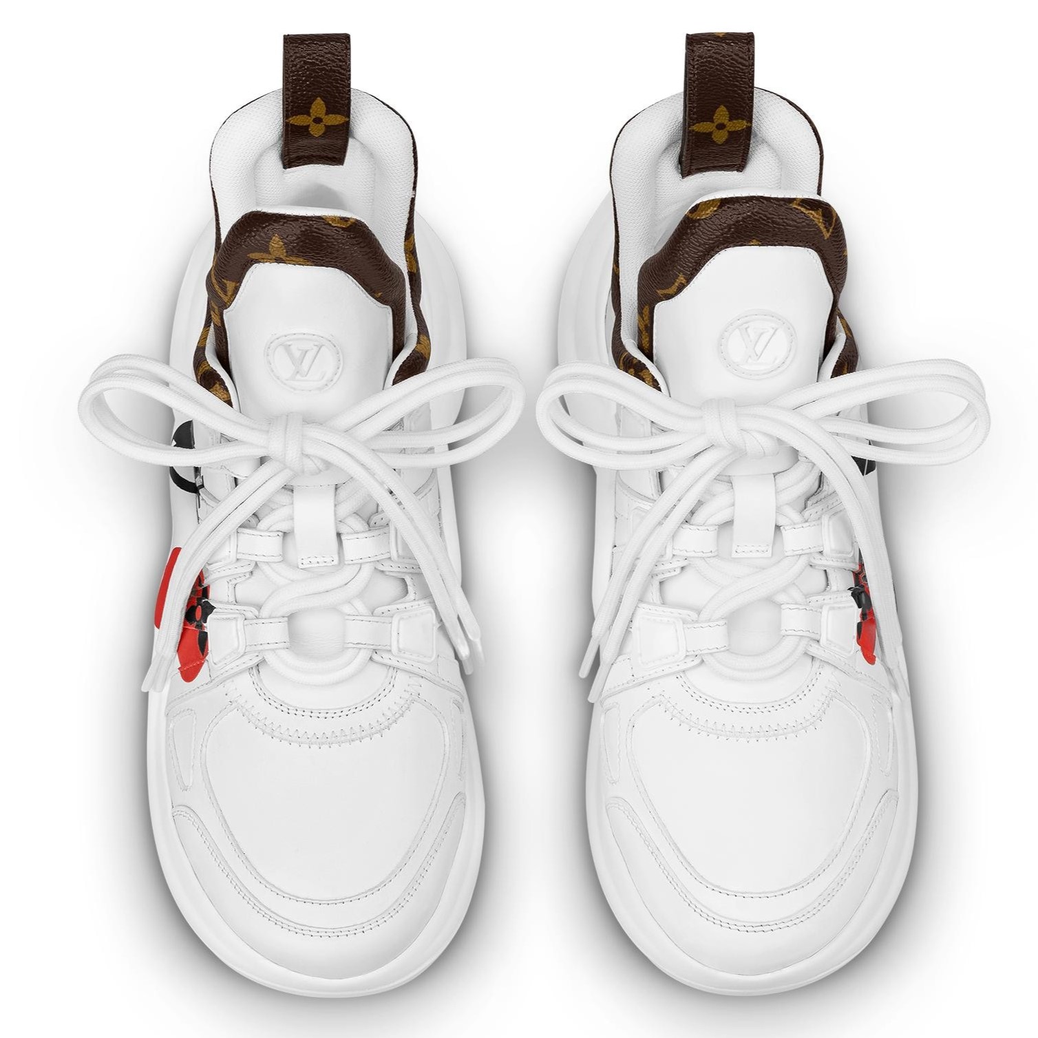 GIÀY THỂ THAO ĐẾ CONG LV NỮ LOUIS VUITTON GAME ON LV ARCHLIGHT SNEAKER IN WHITE 1A8MRP 3