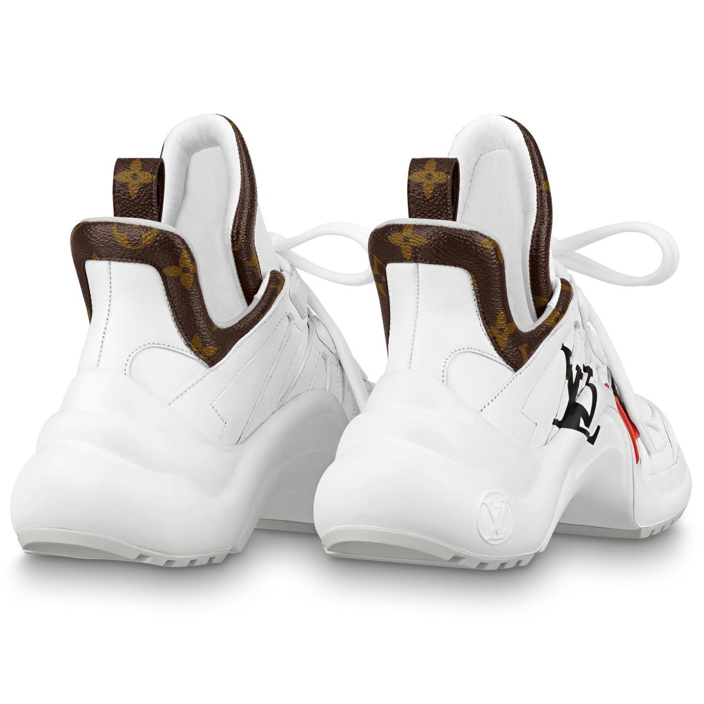 GIÀY THỂ THAO ĐẾ CONG LV NỮ LOUIS VUITTON GAME ON LV ARCHLIGHT SNEAKER IN WHITE 1A8MRP 6